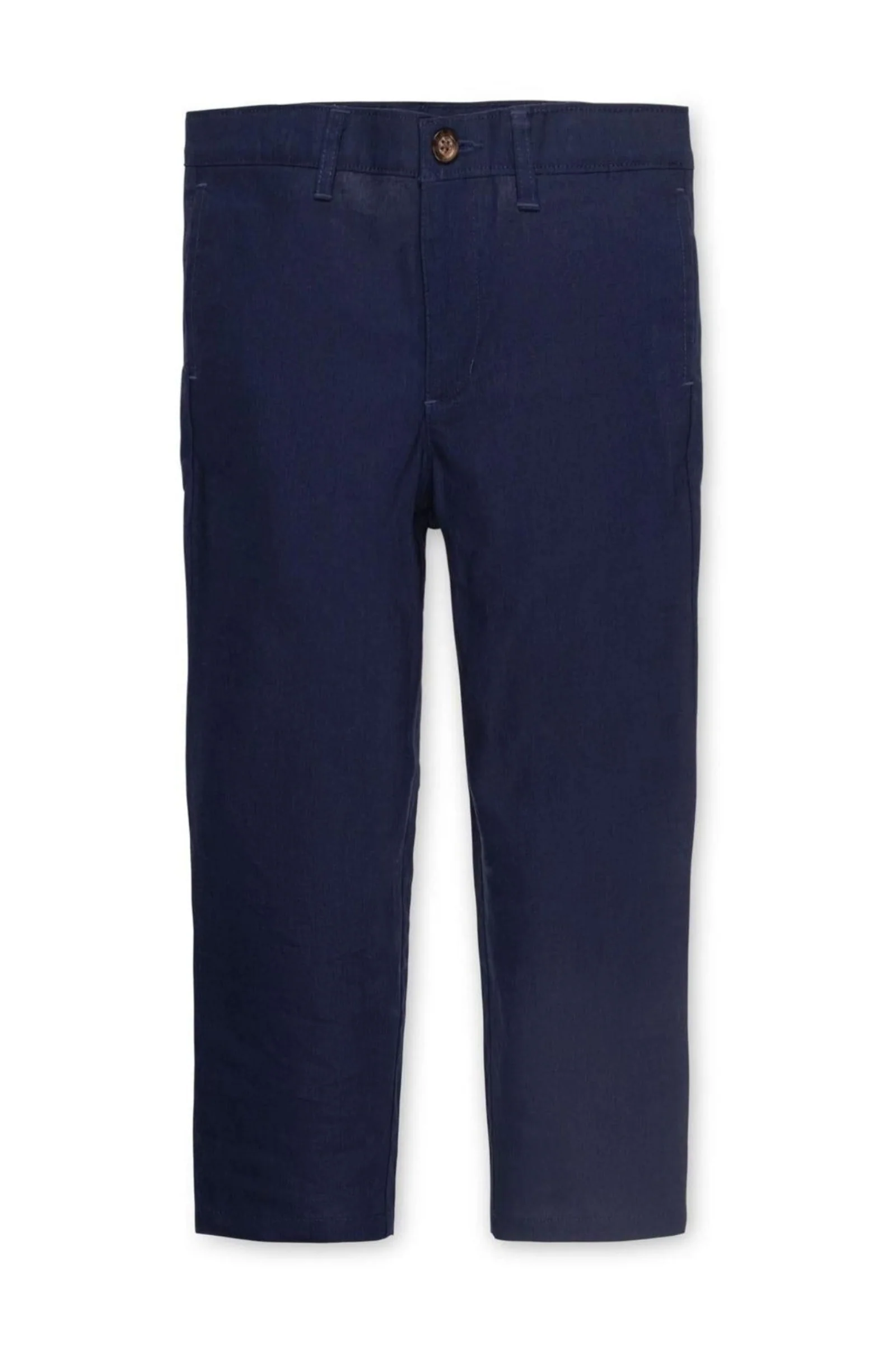 Hope & Henry Linen Suit Pant for Baby Boys, Navy - Image 2