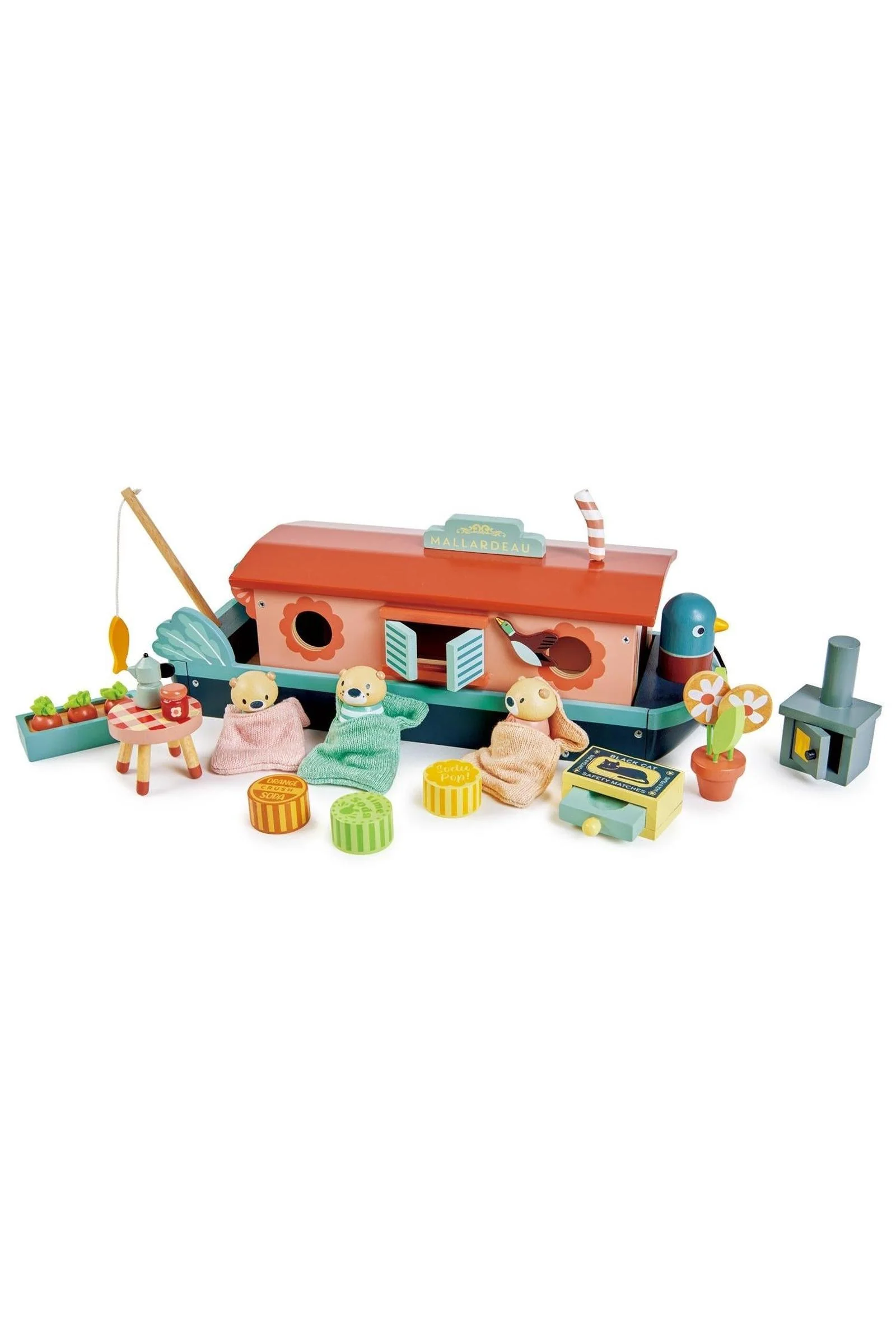 Tender Leaf Wooden Toys, Little Otter Canal Boat - Image 3