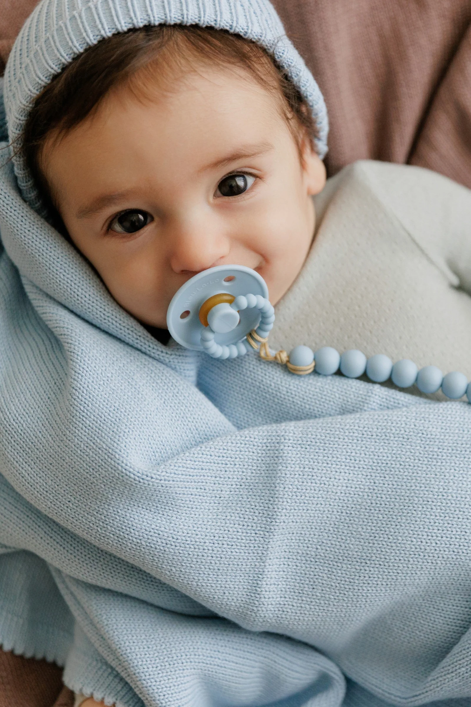 Luxe Collection Knit Baby Blanket + Hat Set with Gift Box, 100% Organic Cotton - Image 5