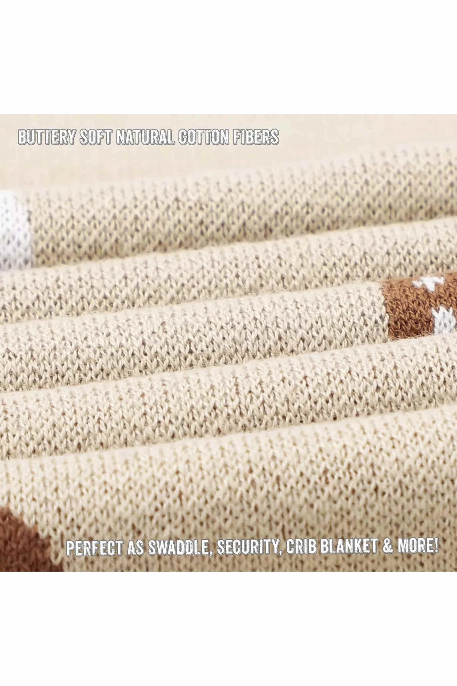 Knit Mushroom Luxury Swaddle Blanket, 100% OEKO Tex Pima Cotton - Image 7