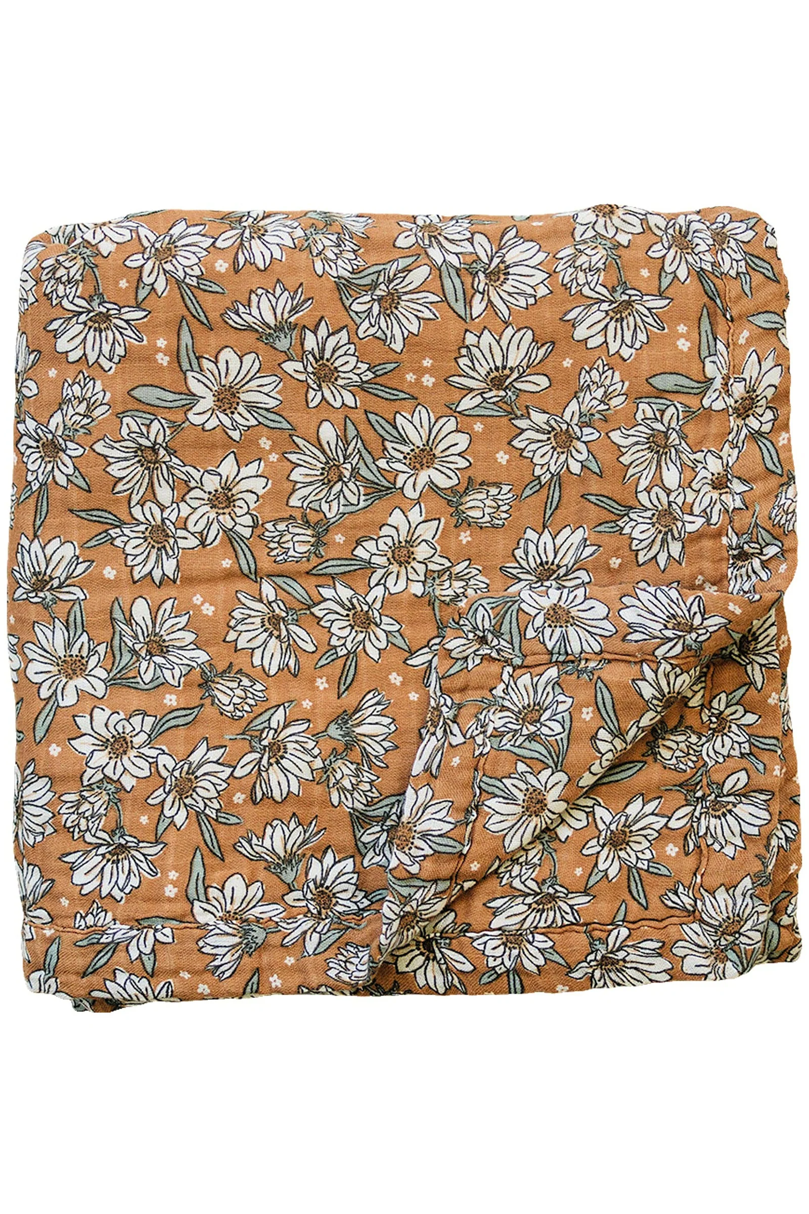 Mebie Baby Magnolia Muslin Crib Quilt, 100% Cotton, Baby Essentials - Image 2