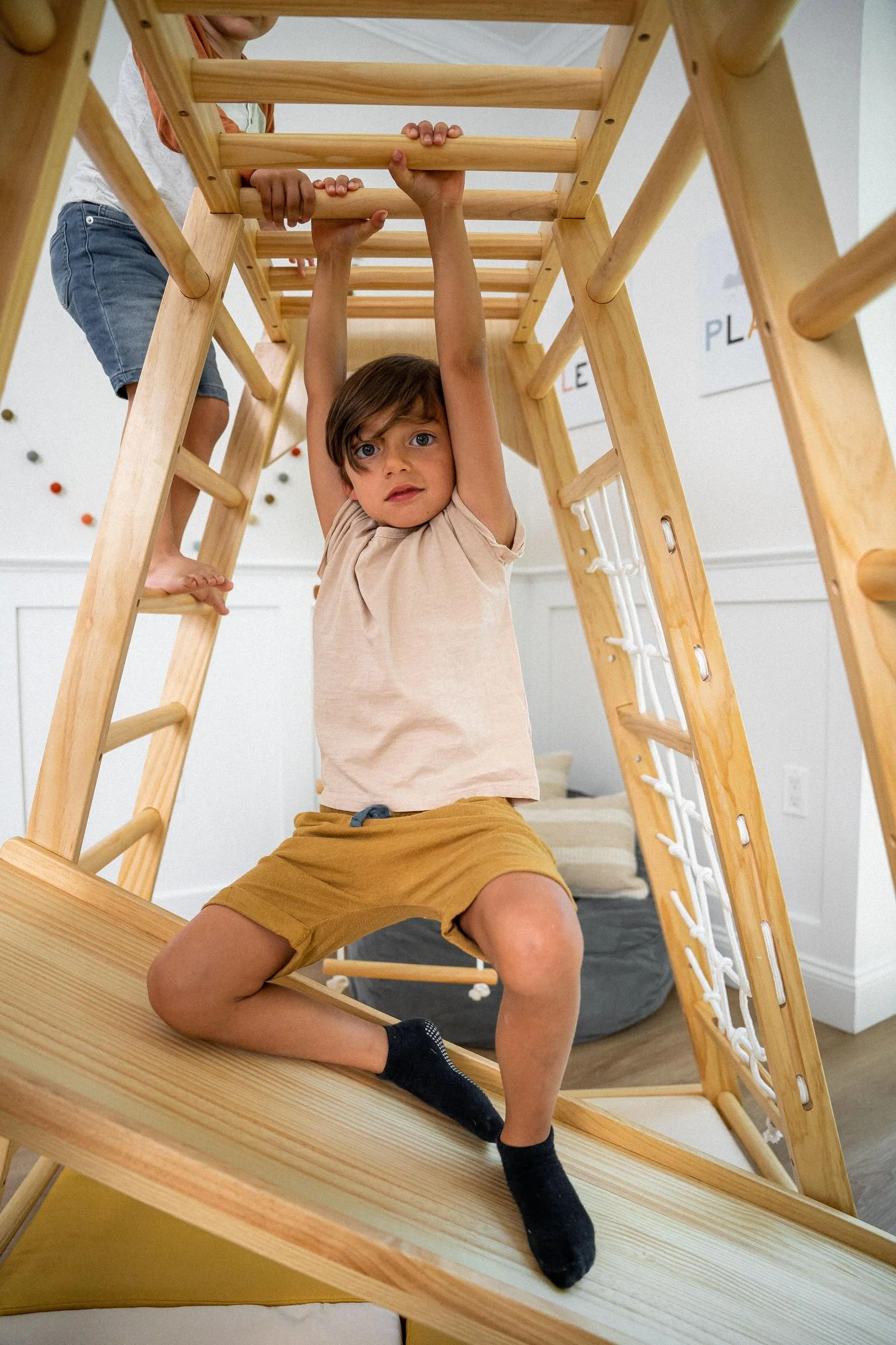 Magnolia - Wooden 7-in-1 Climber, Slide, Gym, Playset, Indoor, New Zealand FSC-certified pinewood - Image 3