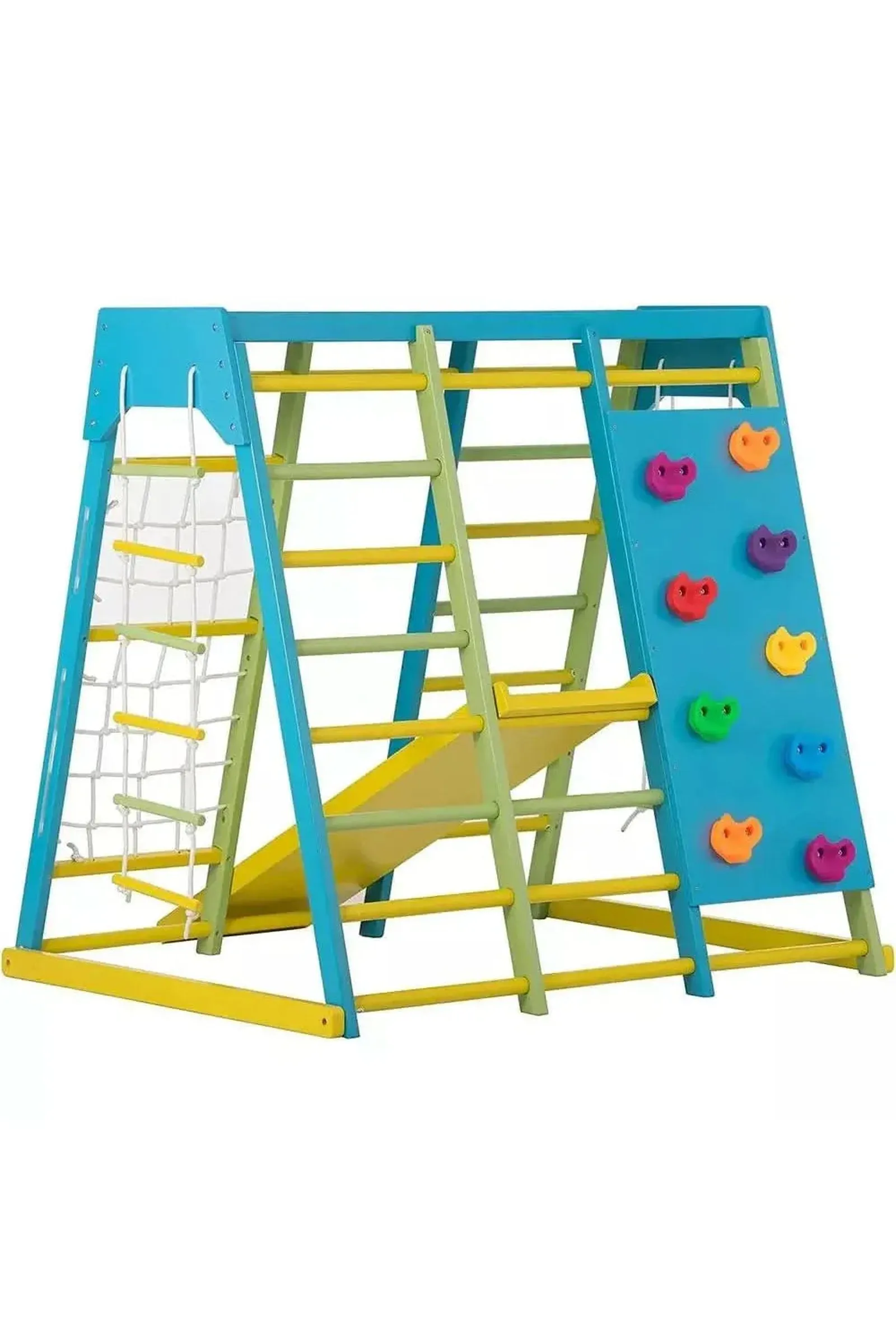 Magnolia - Wooden 7-in-1 Climber, Slide, Gym, Playset, Indoor, New Zealand FSC-certified pinewood - Image 30