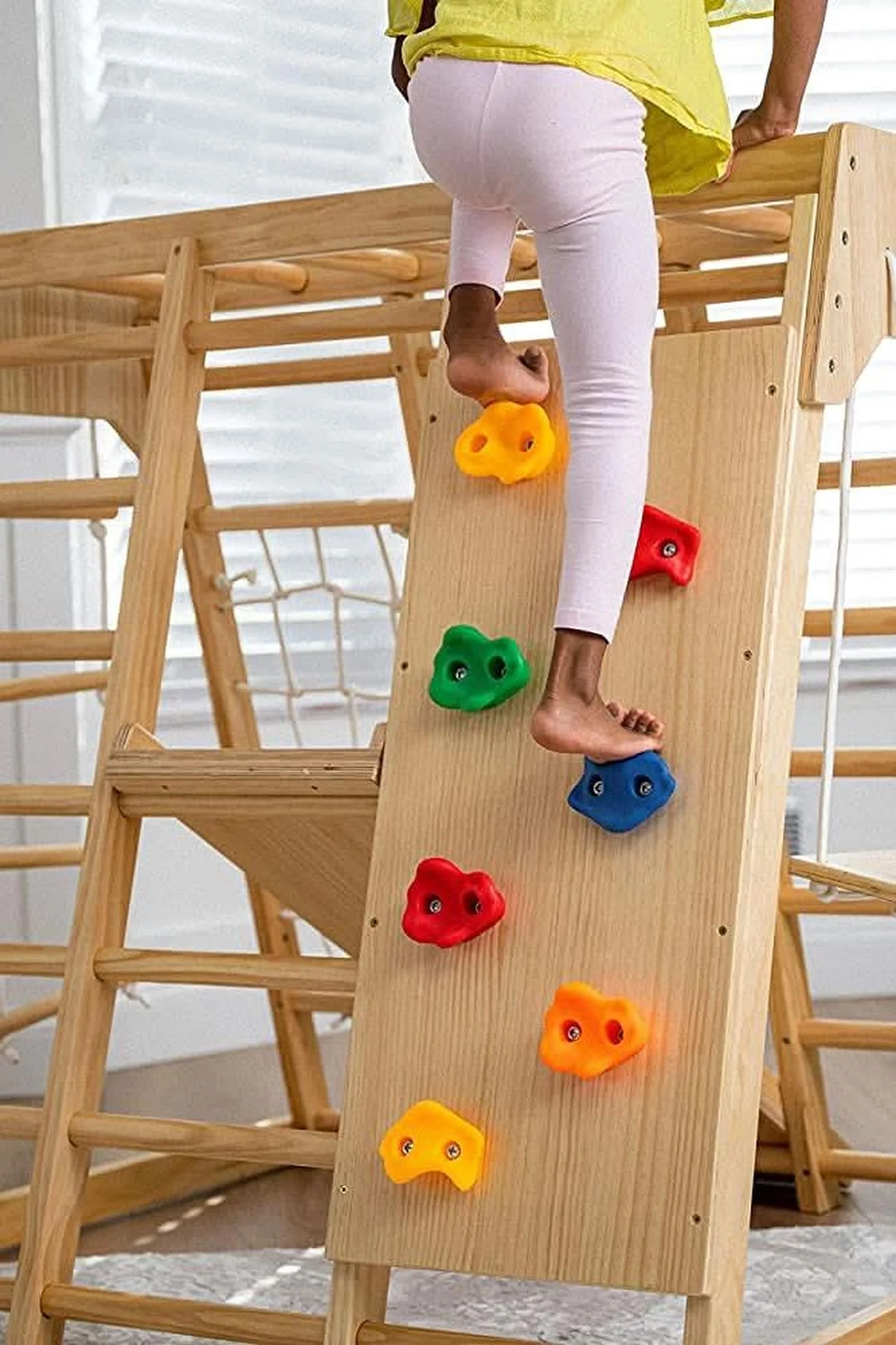 Magnolia - Wooden 7-in-1 Climber, Slide, Gym, Playset, Indoor, New Zealand FSC-certified pinewood - Image 35