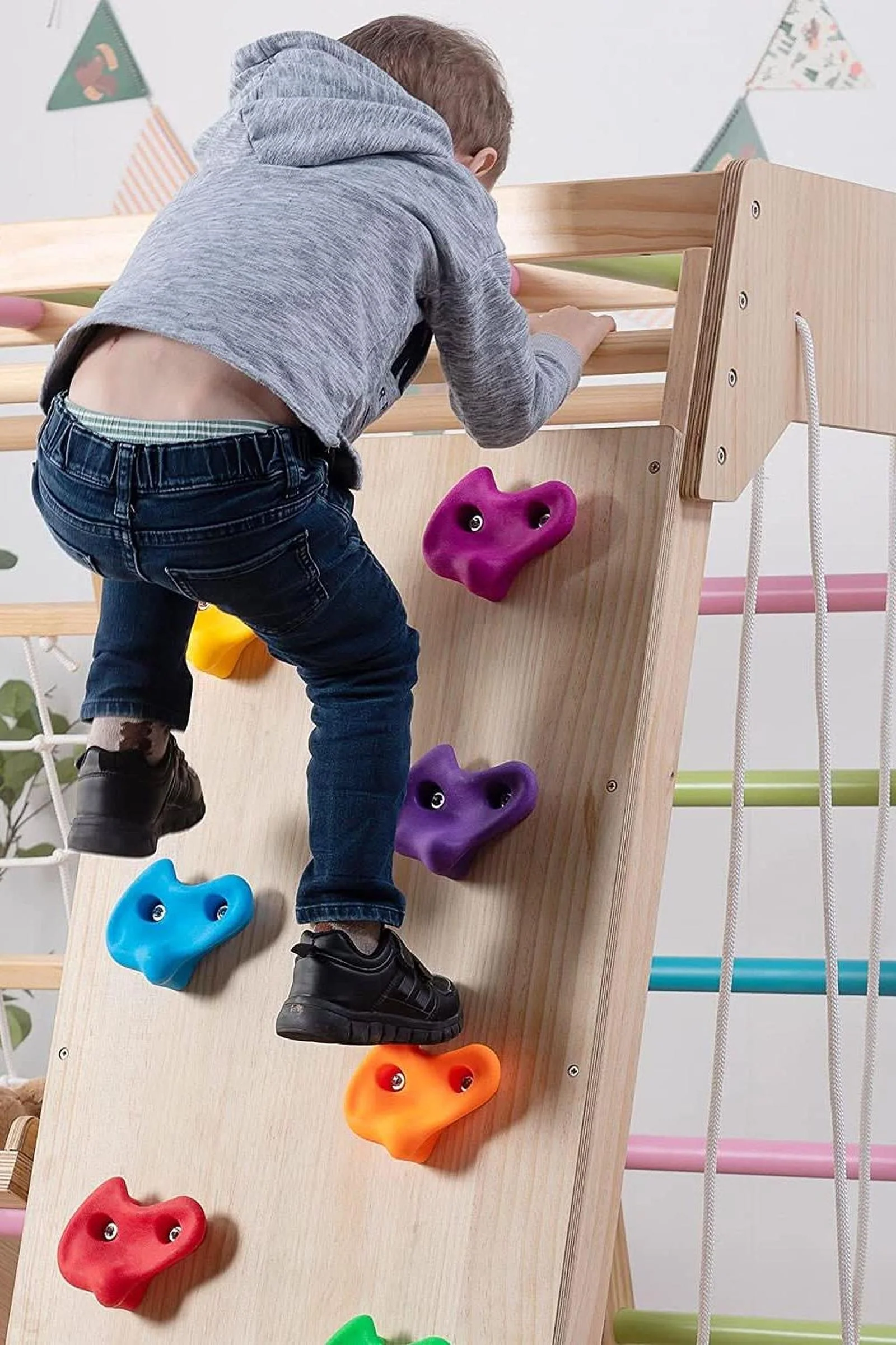 Magnolia - Wooden 7-in-1 Climber, Slide, Gym, Playset, Indoor, New Zealand FSC-certified pinewood - Image 41