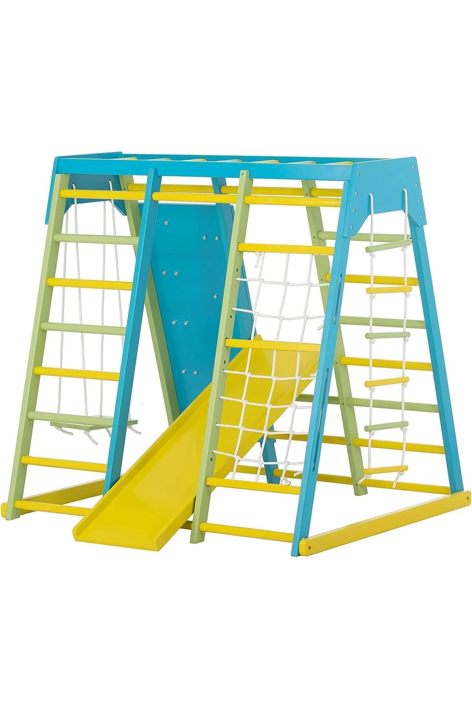 Magnolia - Wooden 7-in-1 Climber, Slide, Gym, Playset, Indoor, New Zealand FSC-certified pinewood - Image 46
