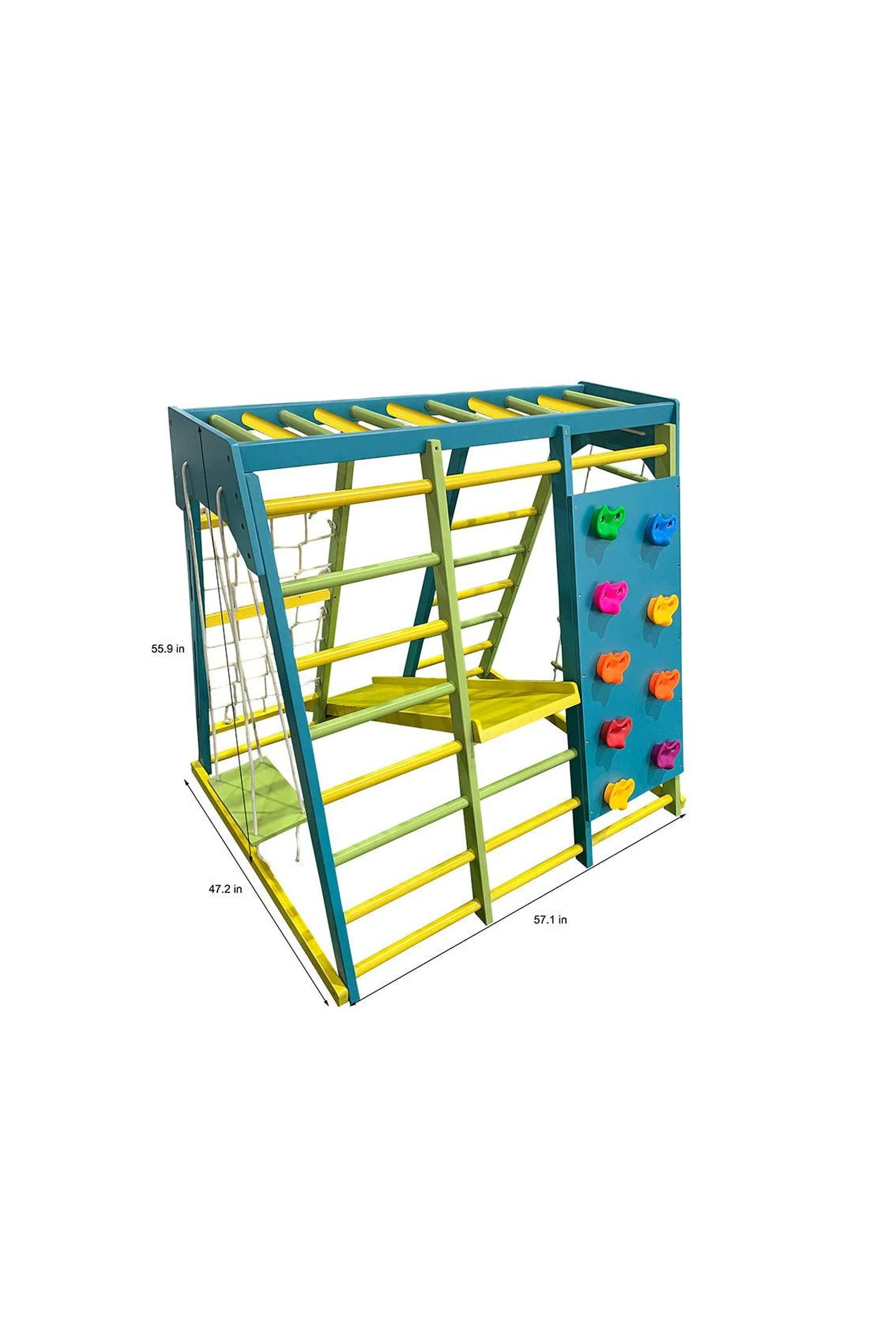 Magnolia - Wooden 7-in-1 Climber, Slide, Gym, Playset, Indoor, New Zealand FSC-certified pinewood - Image 70