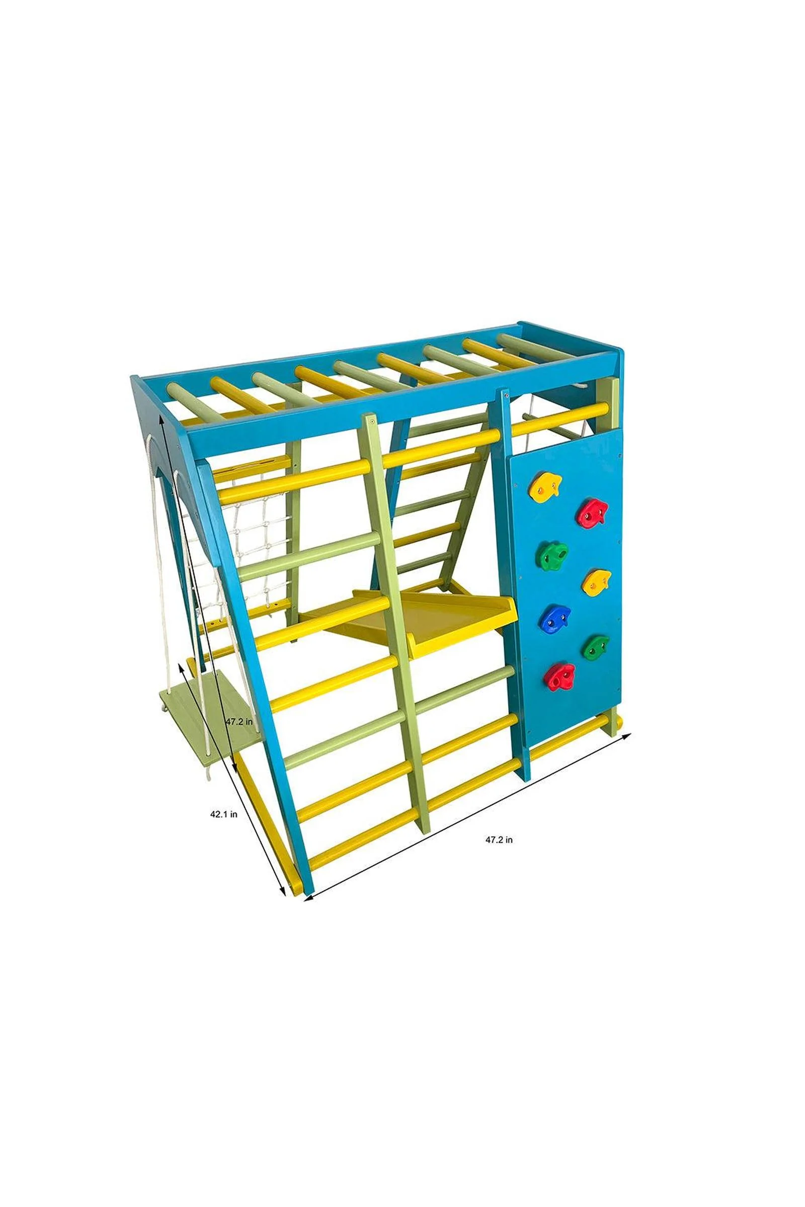 Magnolia - Wooden 7-in-1 Climber, Slide, Gym, Playset, Indoor, New Zealand FSC-certified pinewood - Image 71
