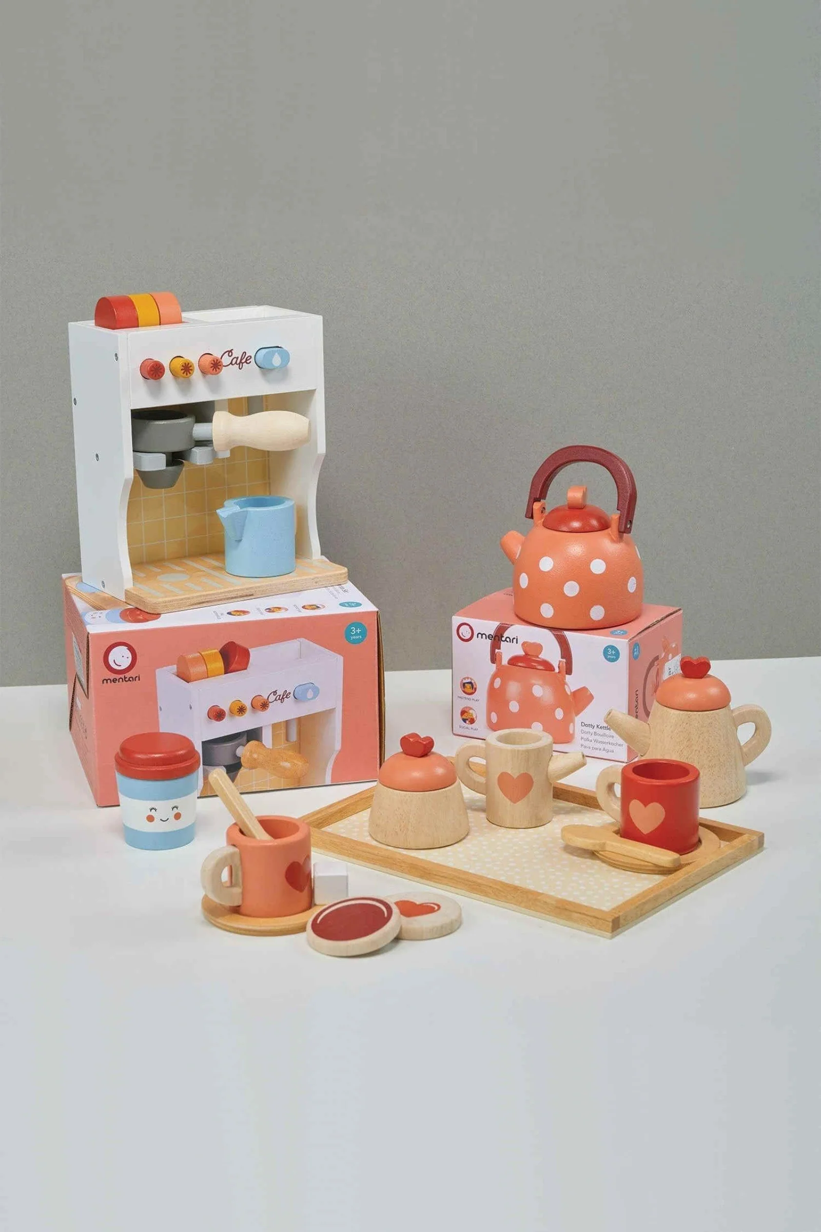 Mentari Wooden Toys, Make Me a Cuppa, Wooden Pretend Play Café Set, Toddler - Image 2