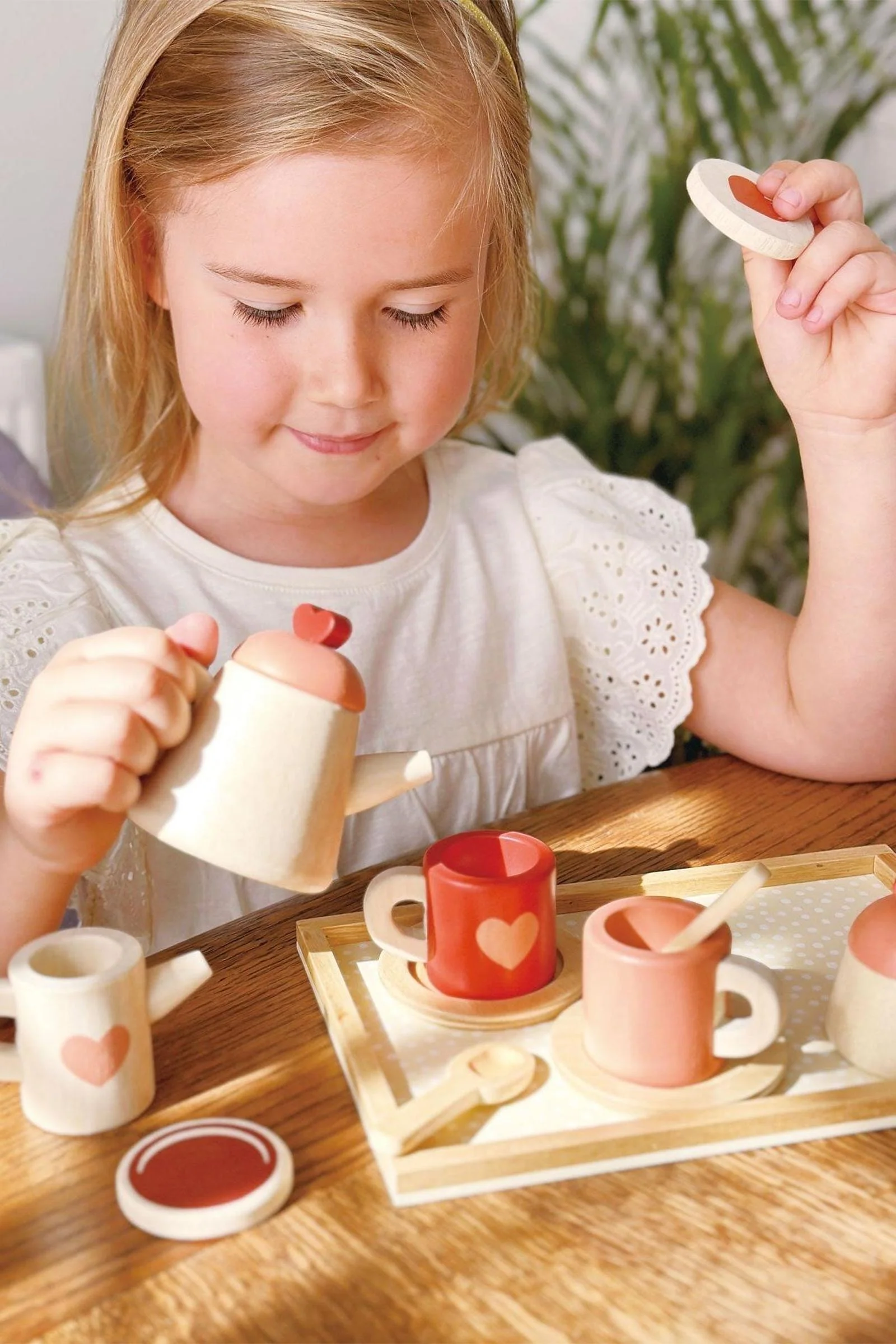 Mentari Wooden Toys, Make Me a Cuppa, Wooden Pretend Play Café Set, Toddler - Image 3