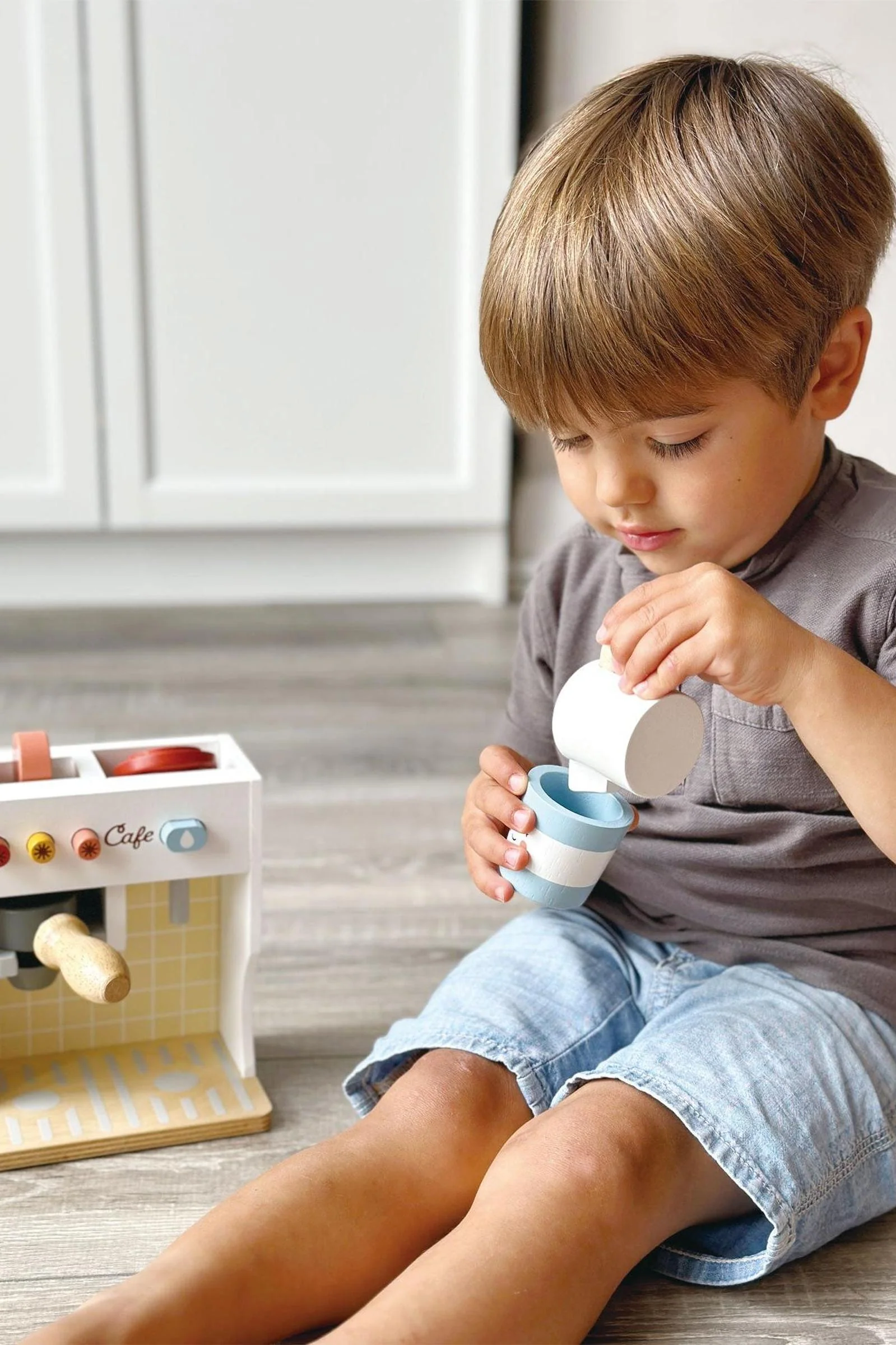 Mentari Wooden Toys, Make Me a Cuppa, Wooden Pretend Play Café Set, Toddler - Image 6