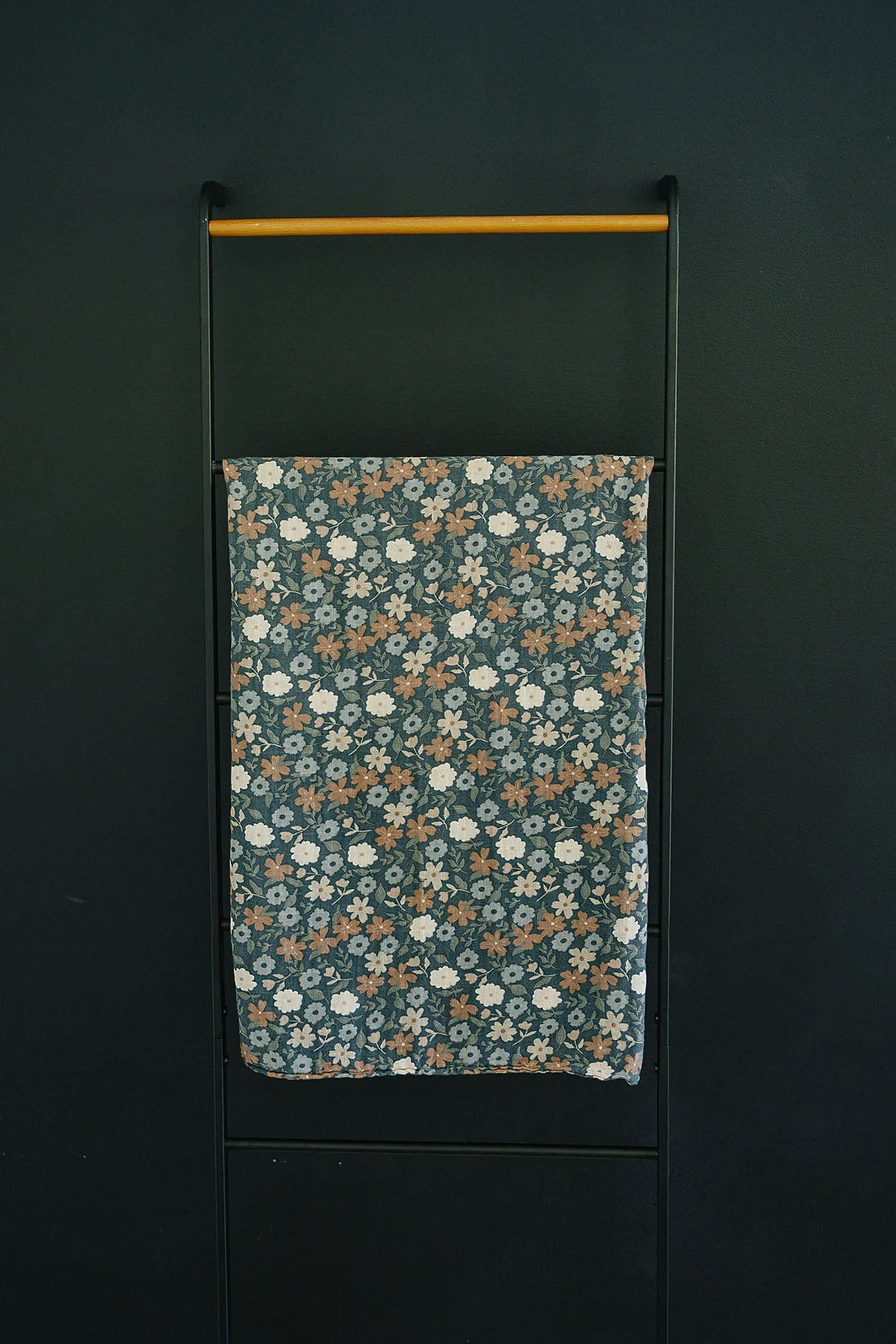 Mebie Baby Midnight Floral Muslin Swaddle Blanket, 100% Cotton, Baby Essentials - Image 3