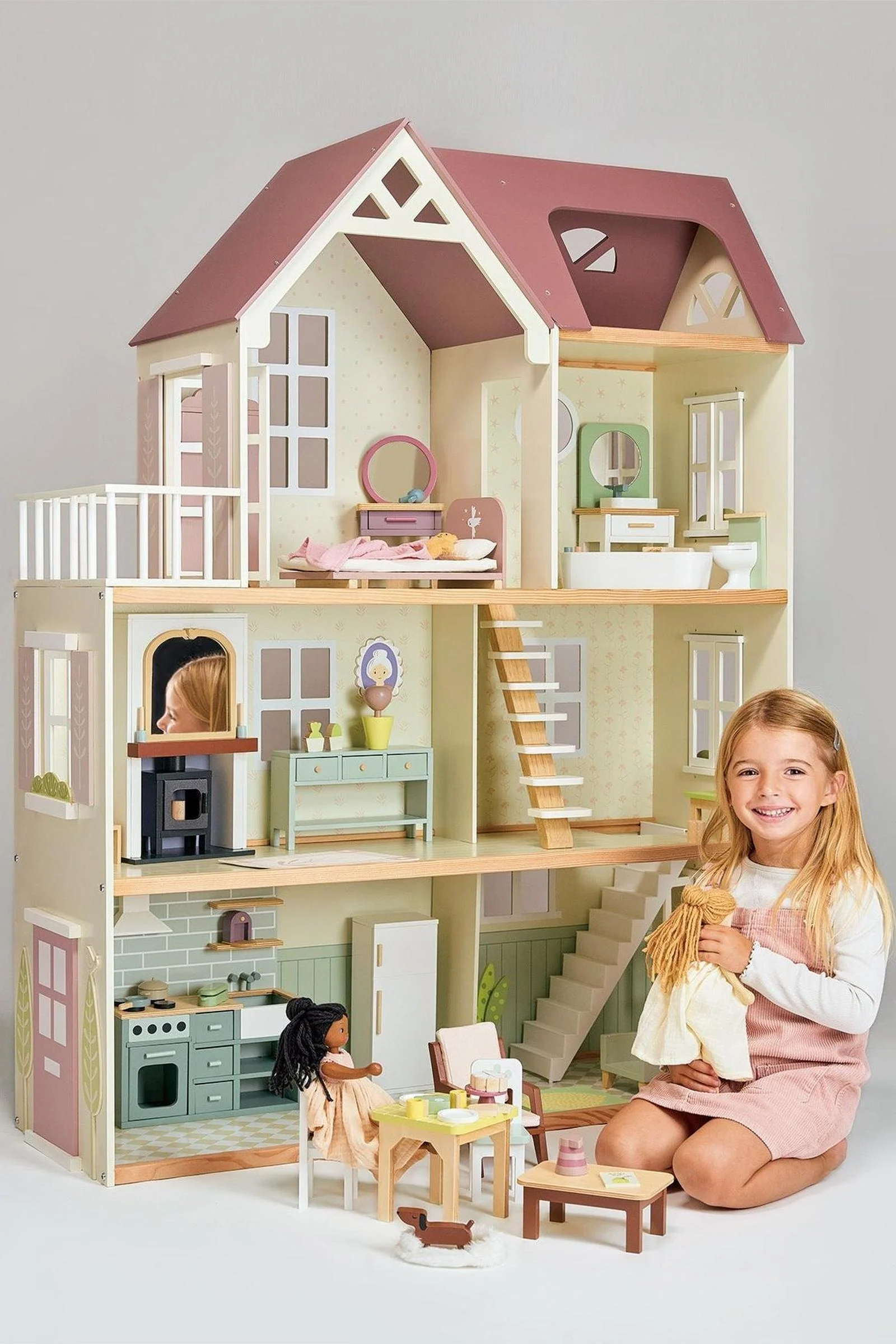 Tender Leaf Wooden Toys, Mulberry Mansion, Grand Dollhouse - Image 4