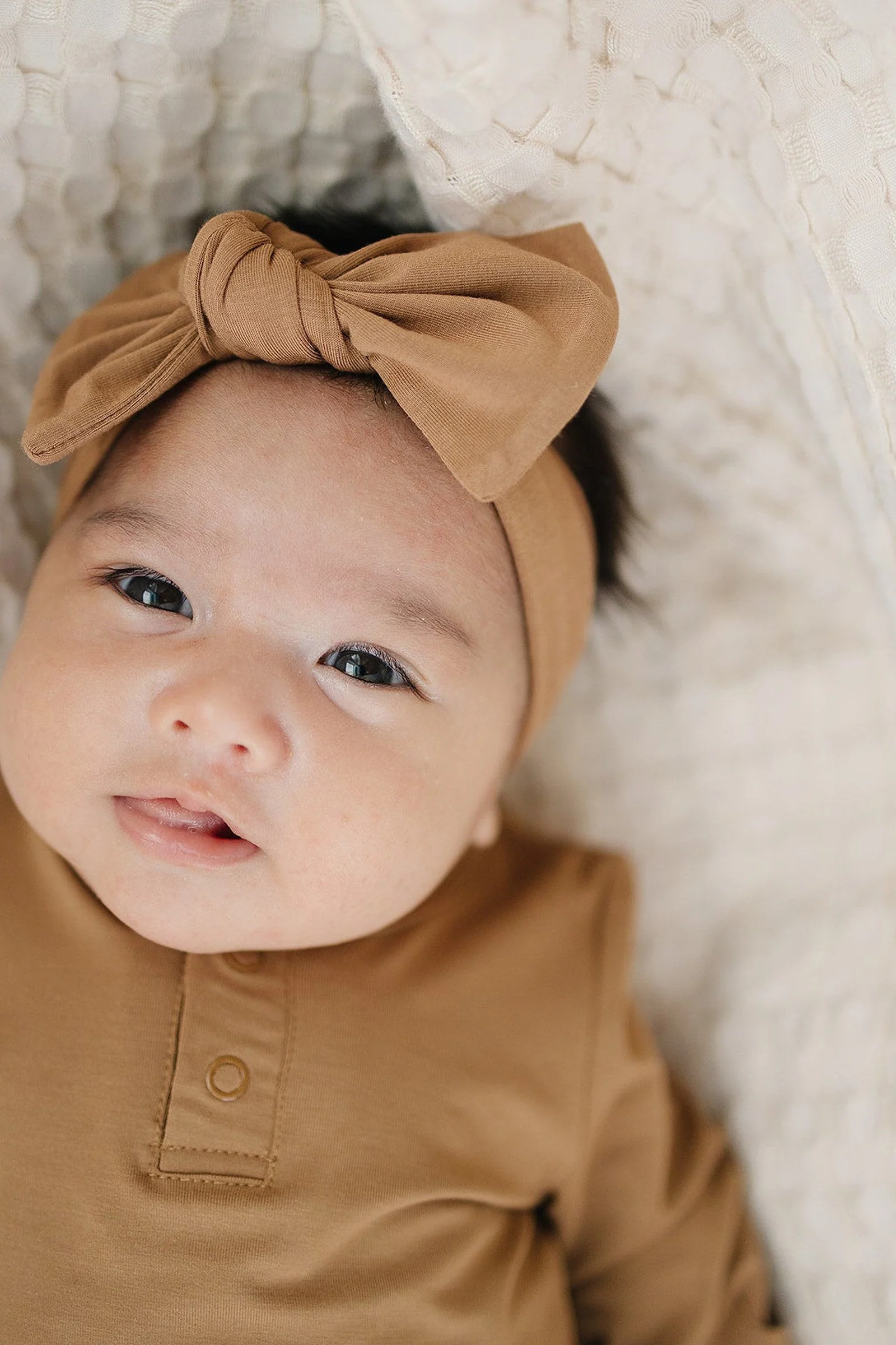 Mebie Baby Baby Girl Mustard Head Wrap, Bamboo, Baby - Image 3