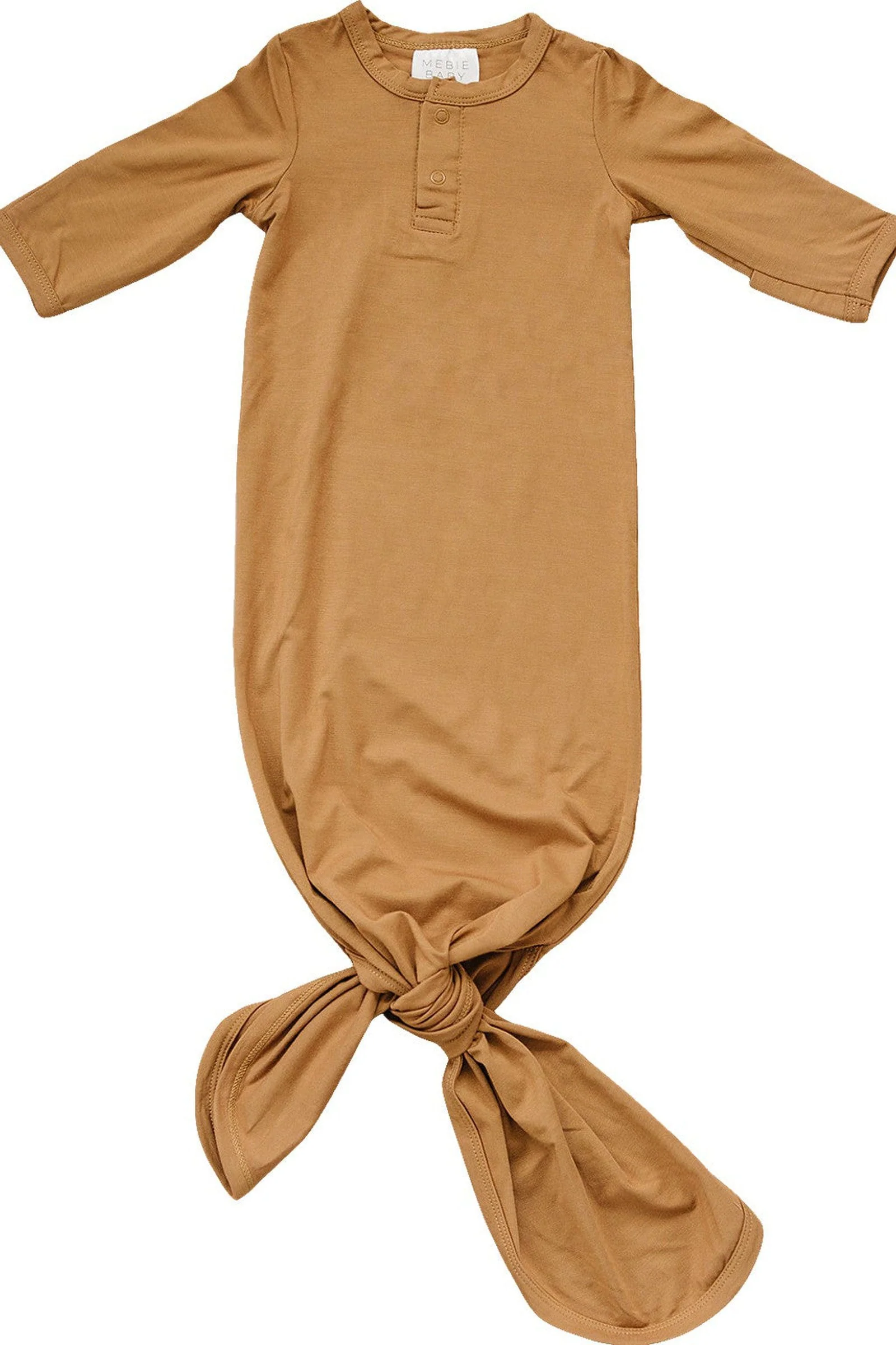 Mebie Baby Mustard Knot Gown, Bamboo, Baby Essentials - Image 2