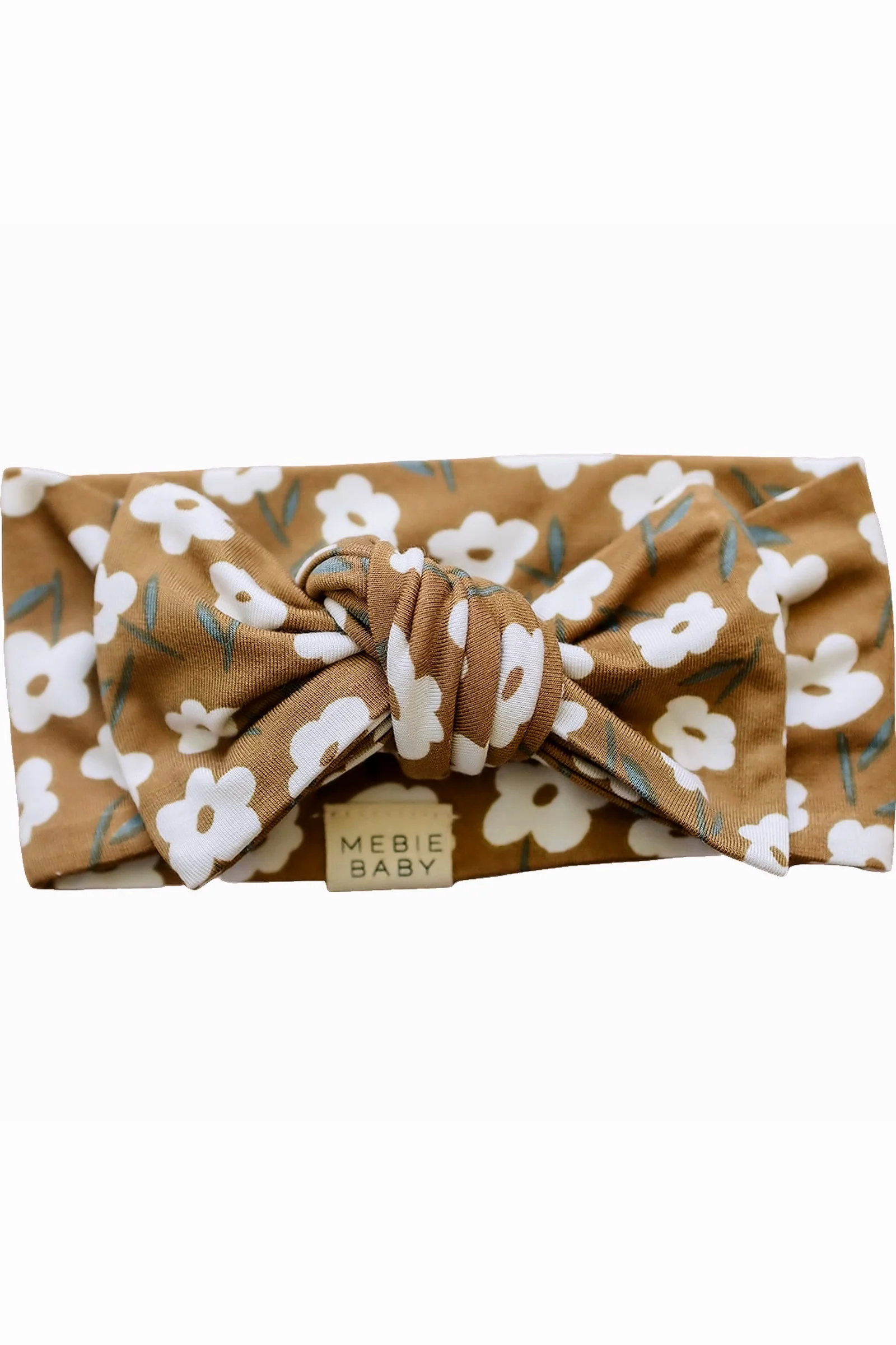 Mebie Baby Mustard Floral Head Wrap, Bamboo, Baby - Image 2