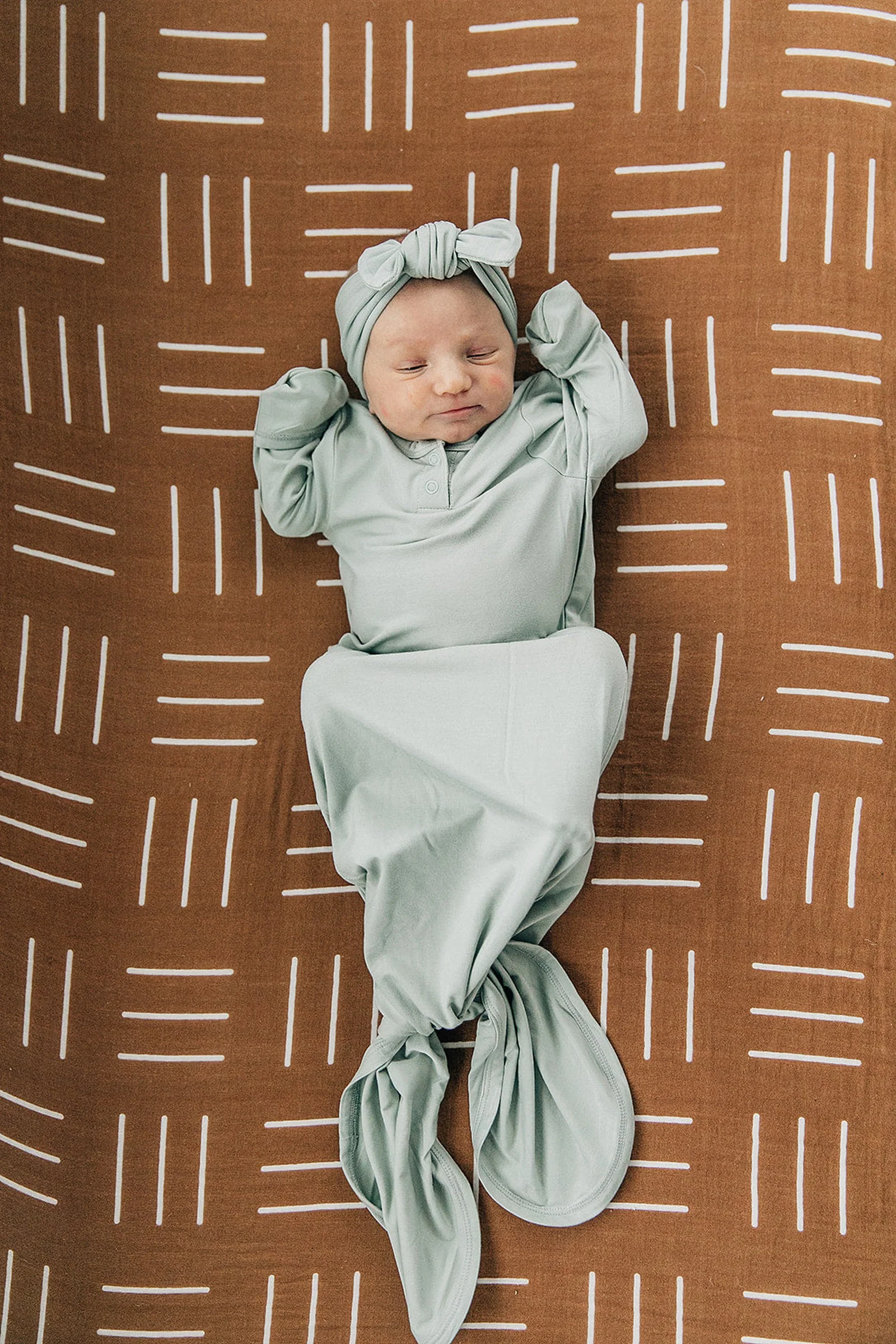 Mebie Baby Mustard Mudcloth Muslin Crib Sheet, 100% Cotton, Baby Essentials - Image 6