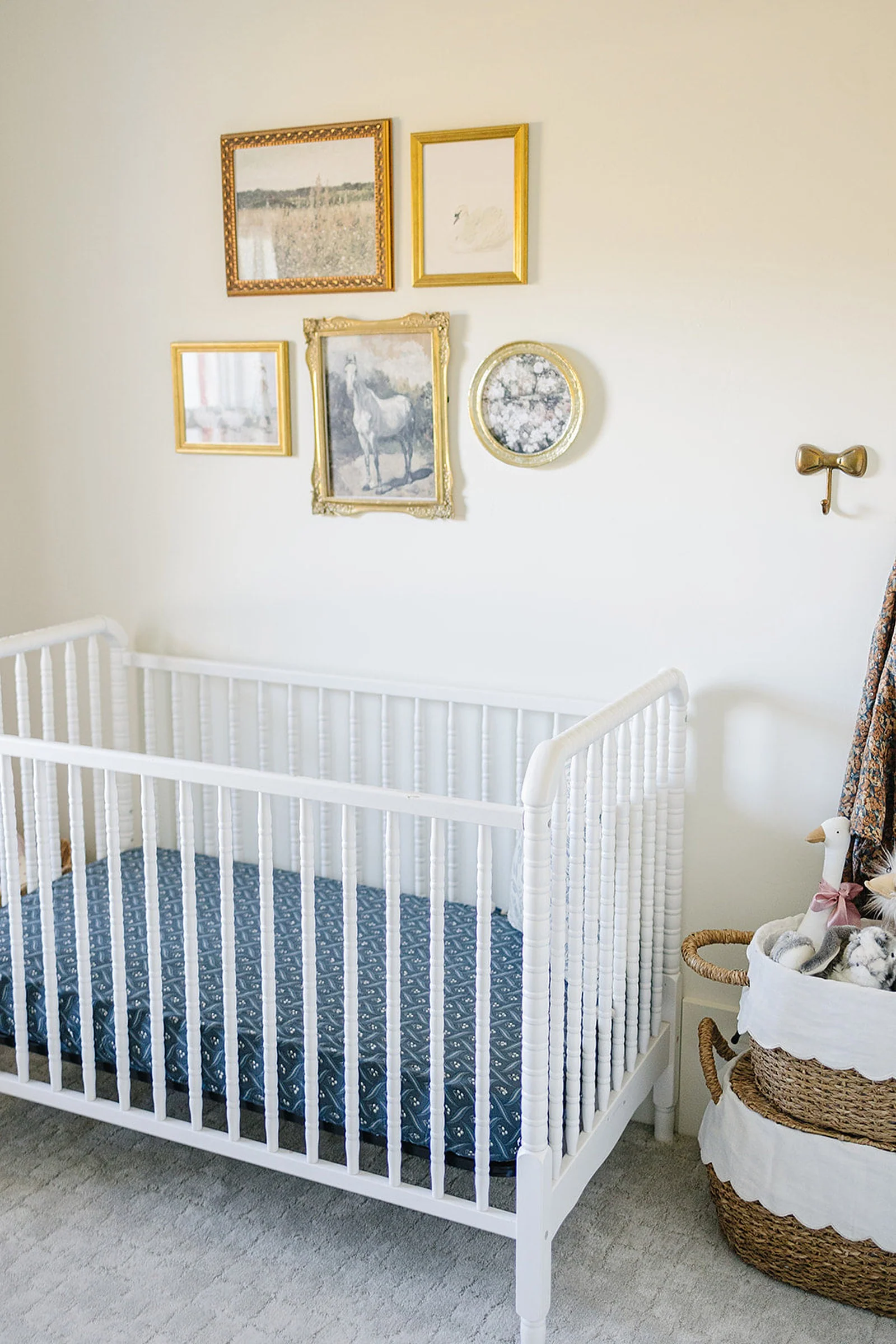 Mebie Baby Navy Berry Muslin Crib Sheet, 100% Cotton, Baby Essentials - Image 4