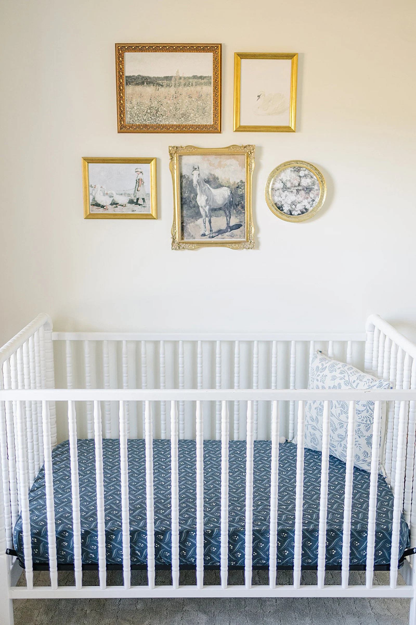 Mebie Baby Navy Berry Muslin Crib Sheet, 100% Cotton, Baby Essentials - Image 5