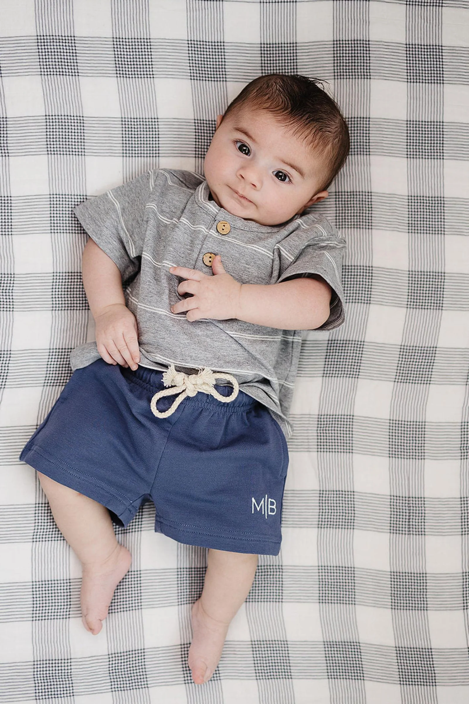 Mebie Baby Cotton Navy Pocket Shorts for Boys, Baby - Kids - Image 2