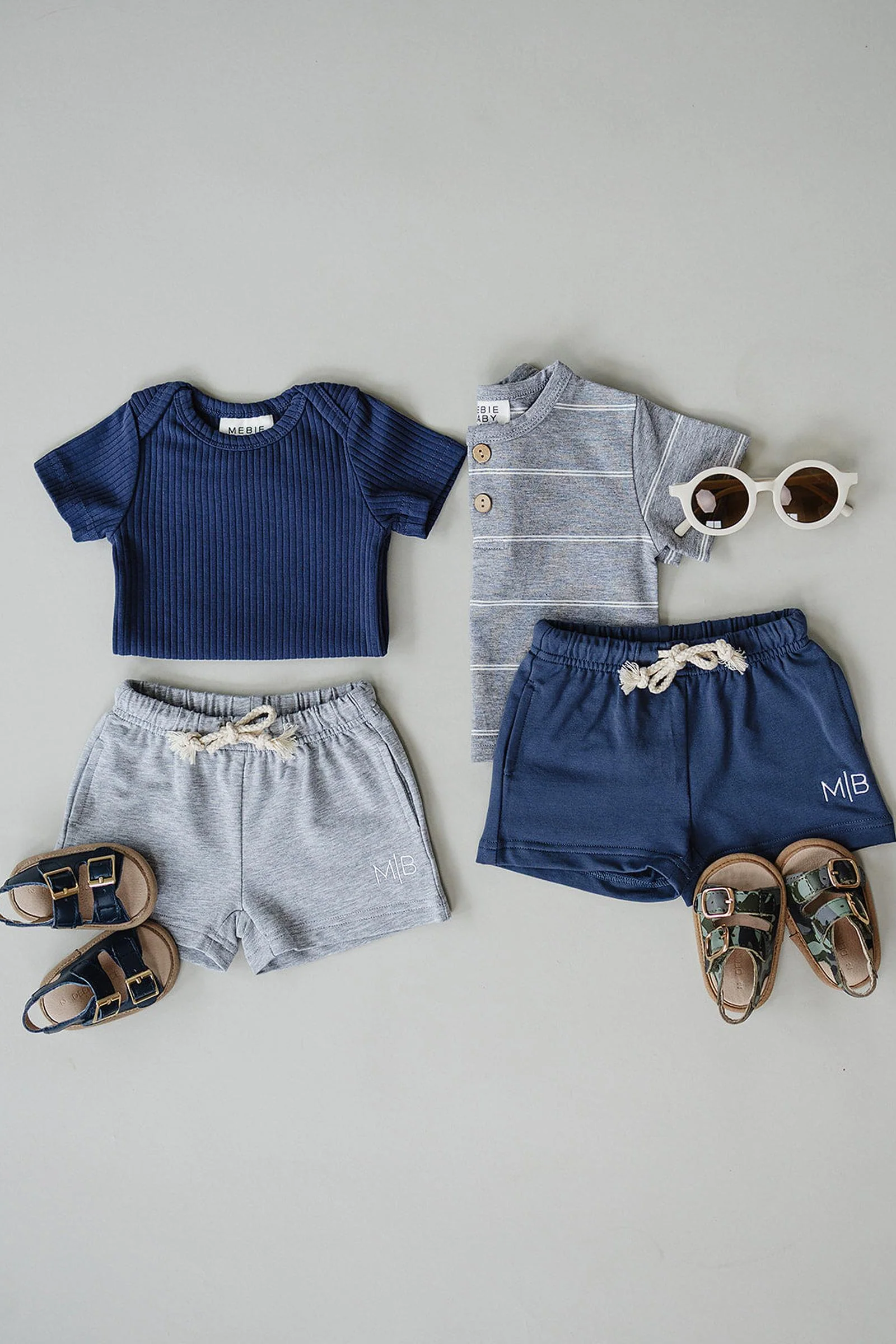 Mebie Baby Cotton Navy Pocket Shorts for Boys, Baby - Kids - Image 4