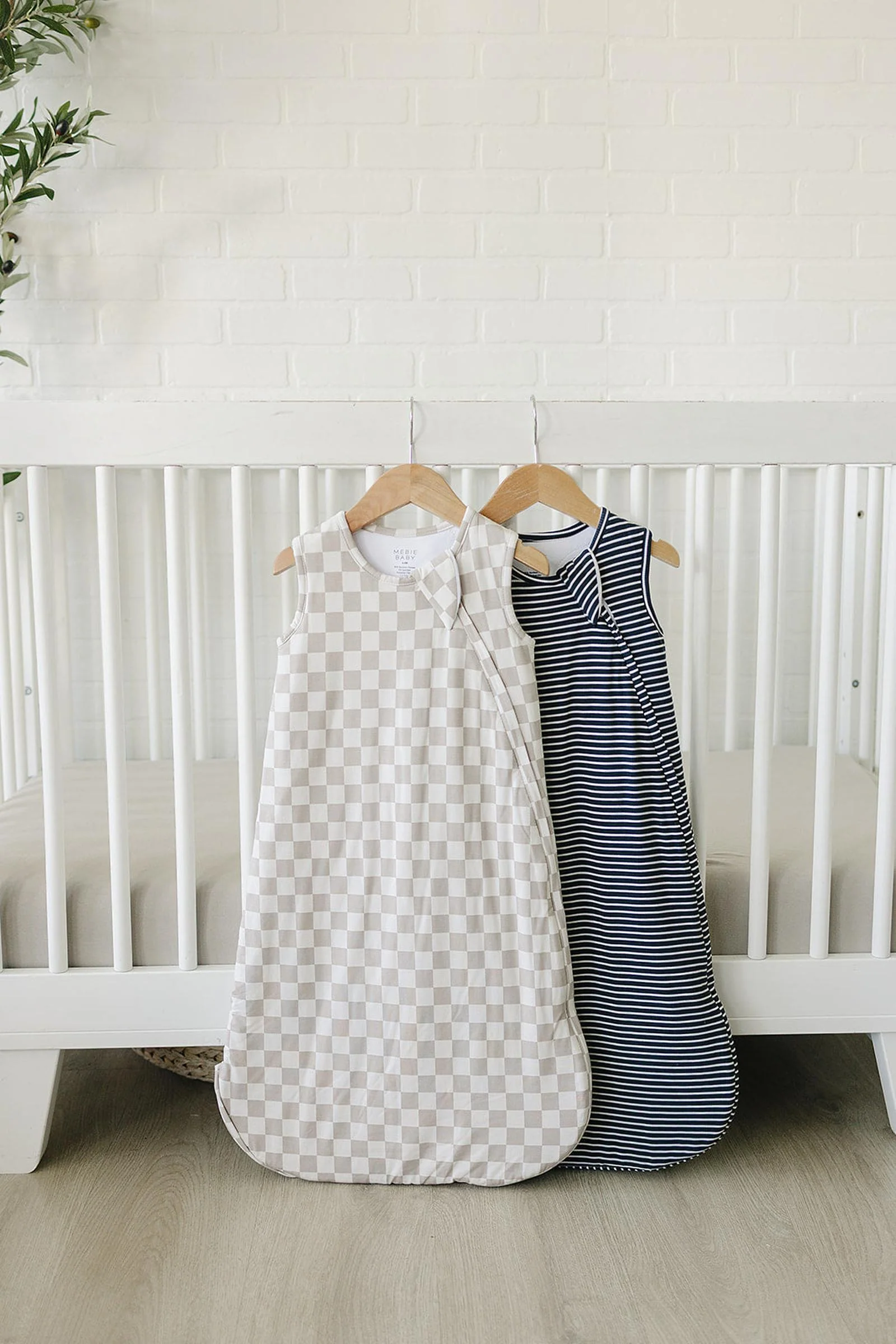 Navy Stripe Bamboo Baby Sleep Sack - Image 5