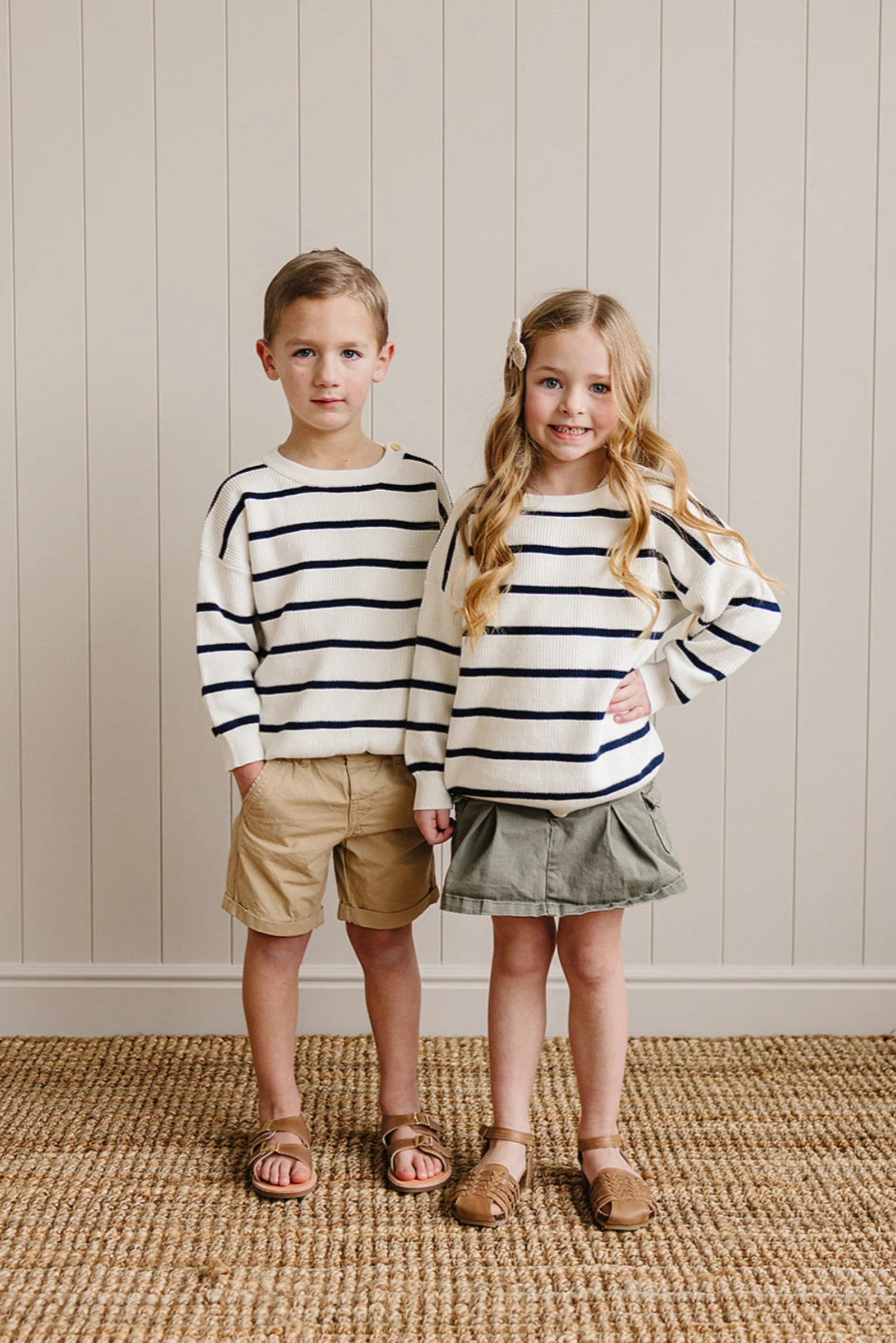 Mebie Baby Navy Stripe Knit Sweater, 100% Cotton, Gender Neutral, Baby, Toddler & Kids - Image 7