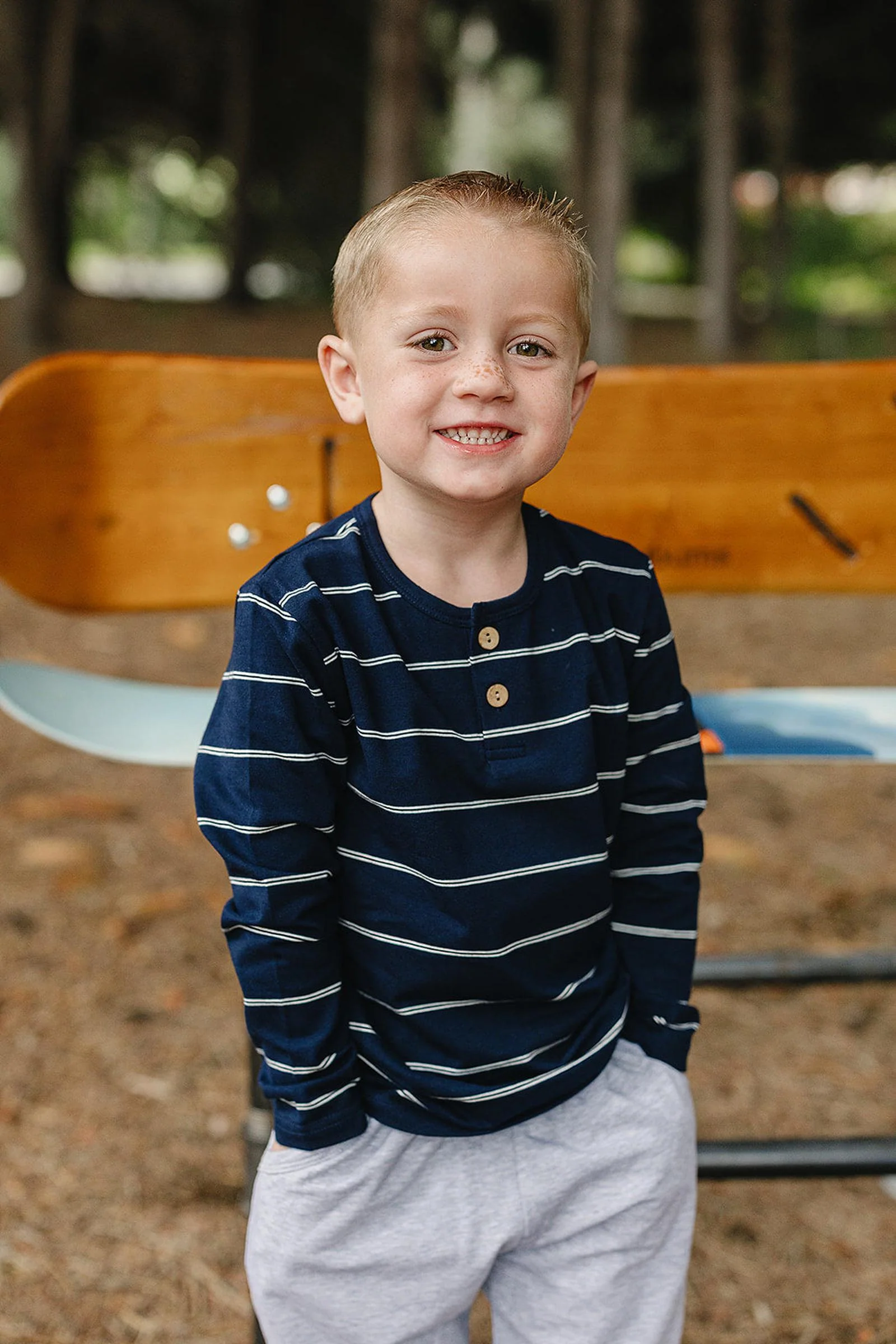 Mebie Baby Navy Stripe Long Sleeve T-Shirt, Cotton, Sizes 0-8 - Image 3