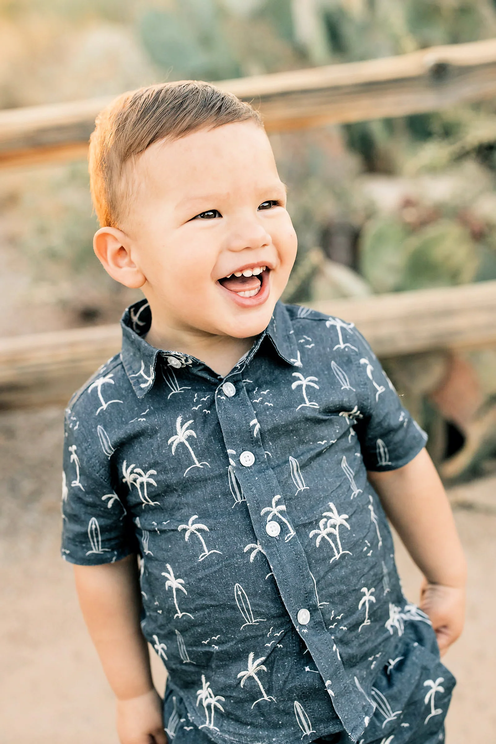 Mebie Baby Boy Navy Surfer Button Up Shirt, Resort Wear Collection, Baby - Kids - Image 4