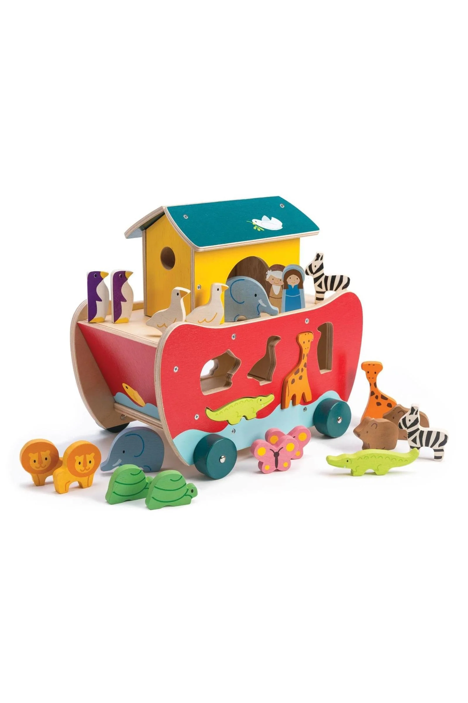 Tender Leaf Wooden Toys, Noah's Shape Sorter Ark, 18 Months