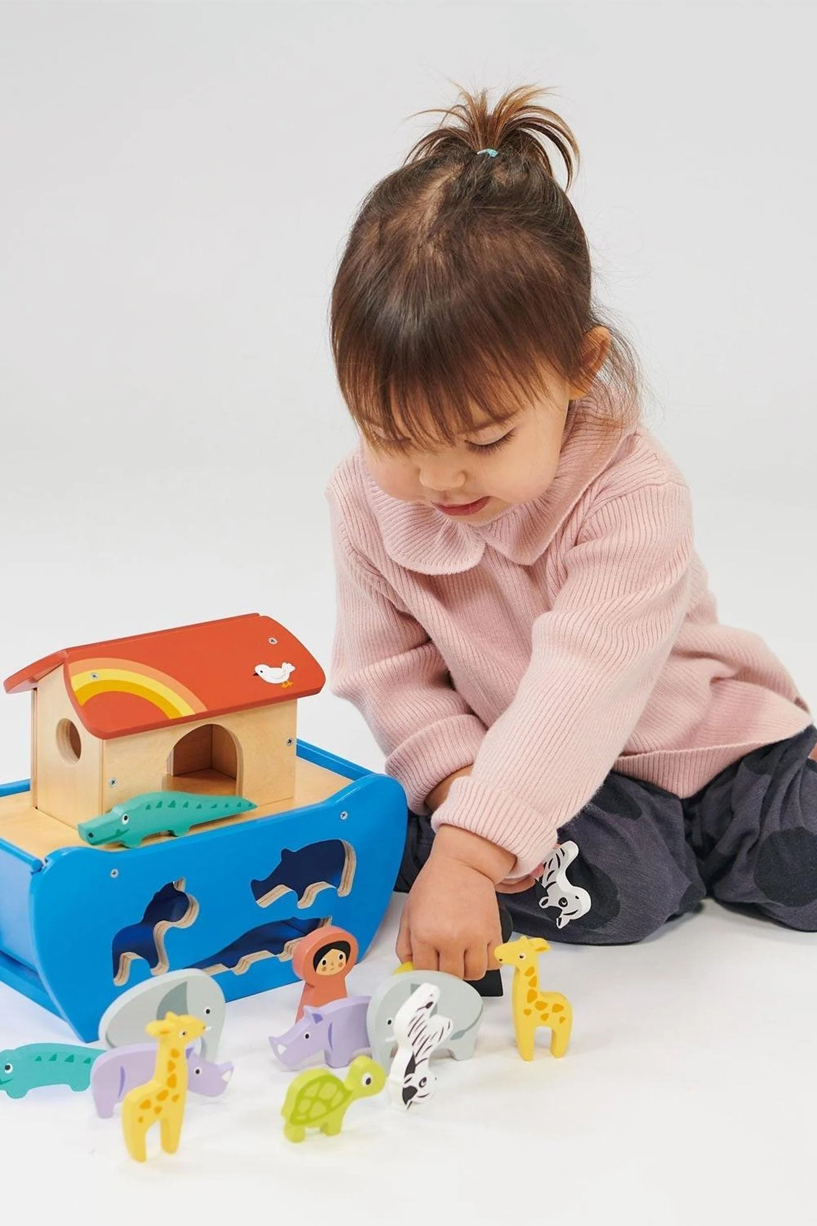 Mentari Wooden Toys, Noah's Sorting and Stacking Bundle, Animal Ark, Stacking Ocean Sets - Image 3