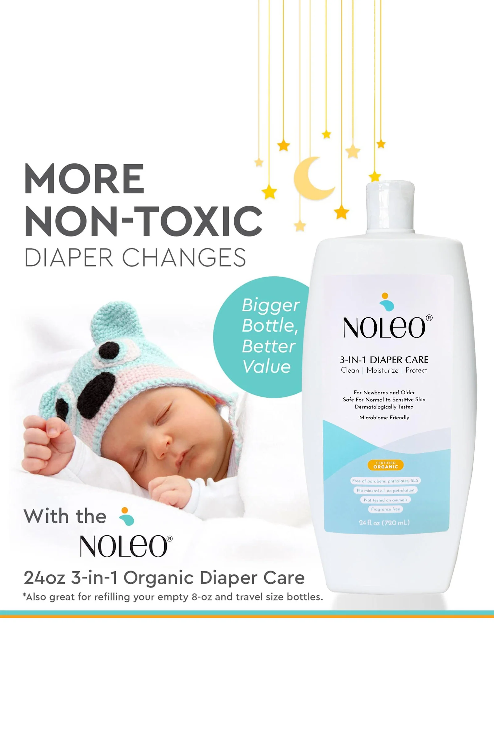 NOLEO 3-IN-1 Diaper Rash Cream, 24oz - Image 5