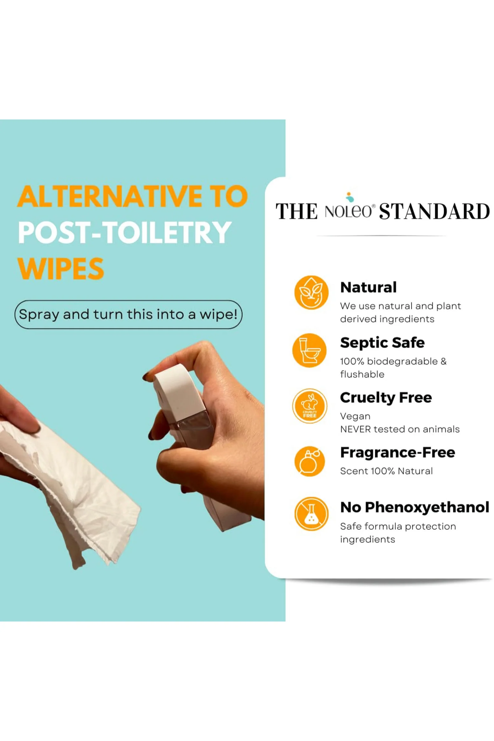 NOLEO Bidet in a Bottle - the Multipurpose Personal Wash (50ml / 1.69oz) - Image 5