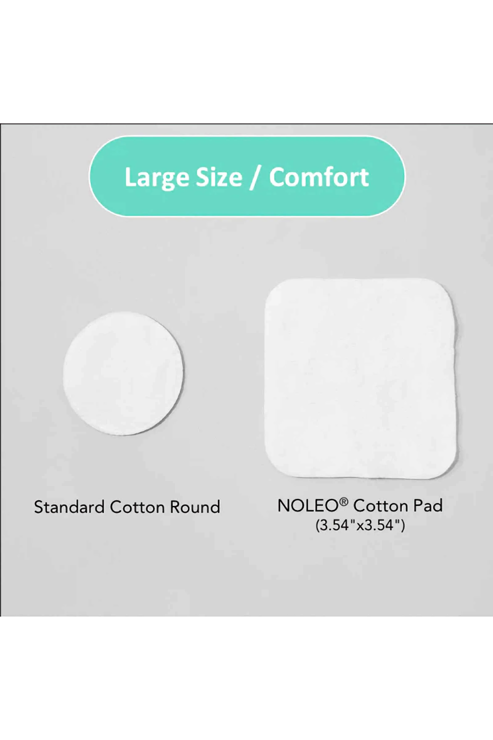 NOLEO Organic Cotton Pads - Large 3.54"x3.54" - Image 4