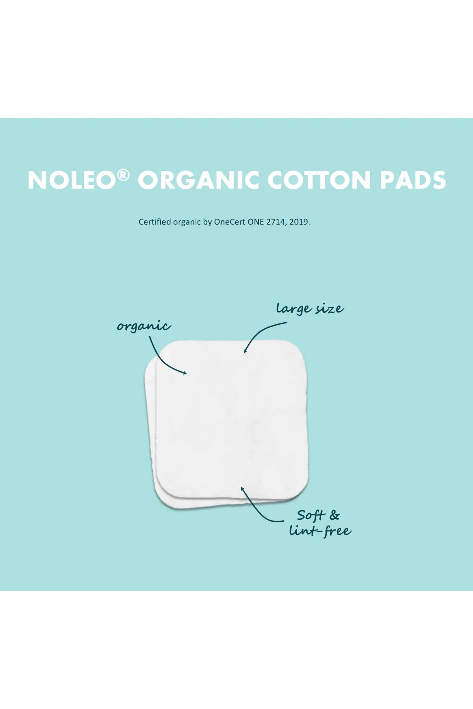 NOLEO Organic Cotton Pads - Large 3.54"x3.54" - Image 5
