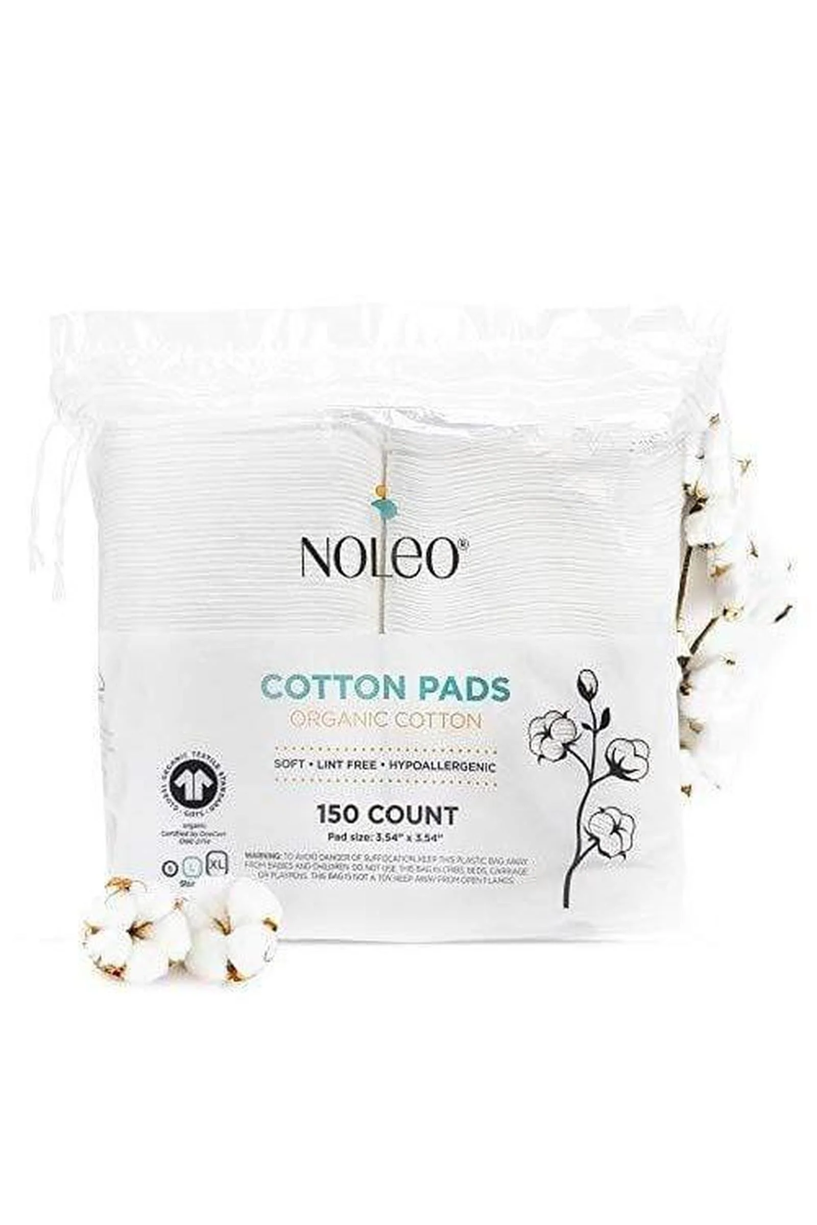 NOLEO Organic Cotton Pads - Large 3.54"x3.54" - Image 7