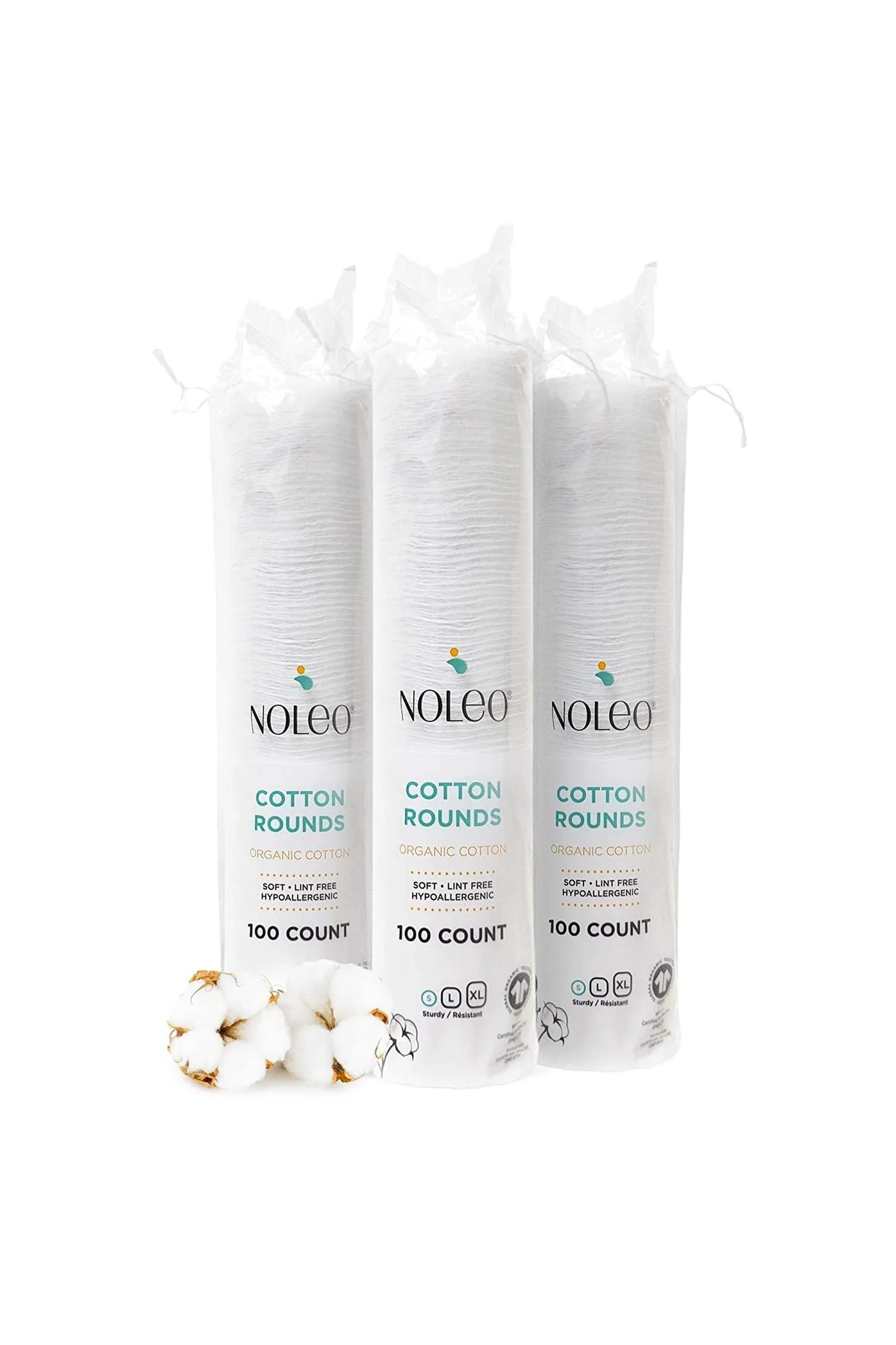 NOLEO Organic Cotton Rounds - Small 2" - Image 3