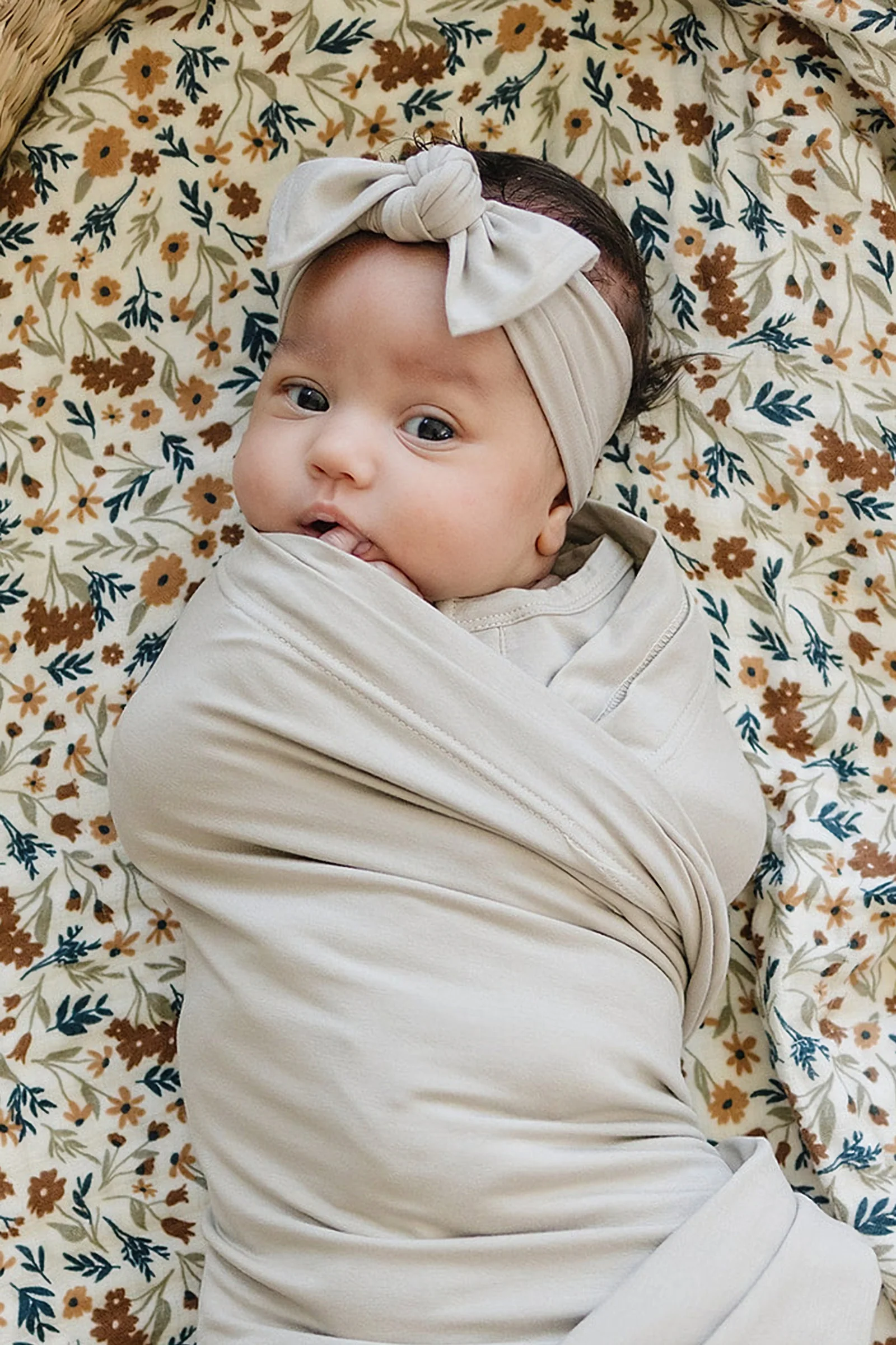 Mebie Baby Baby Girl Oatmeal Head Wrap, Bamboo, Baby