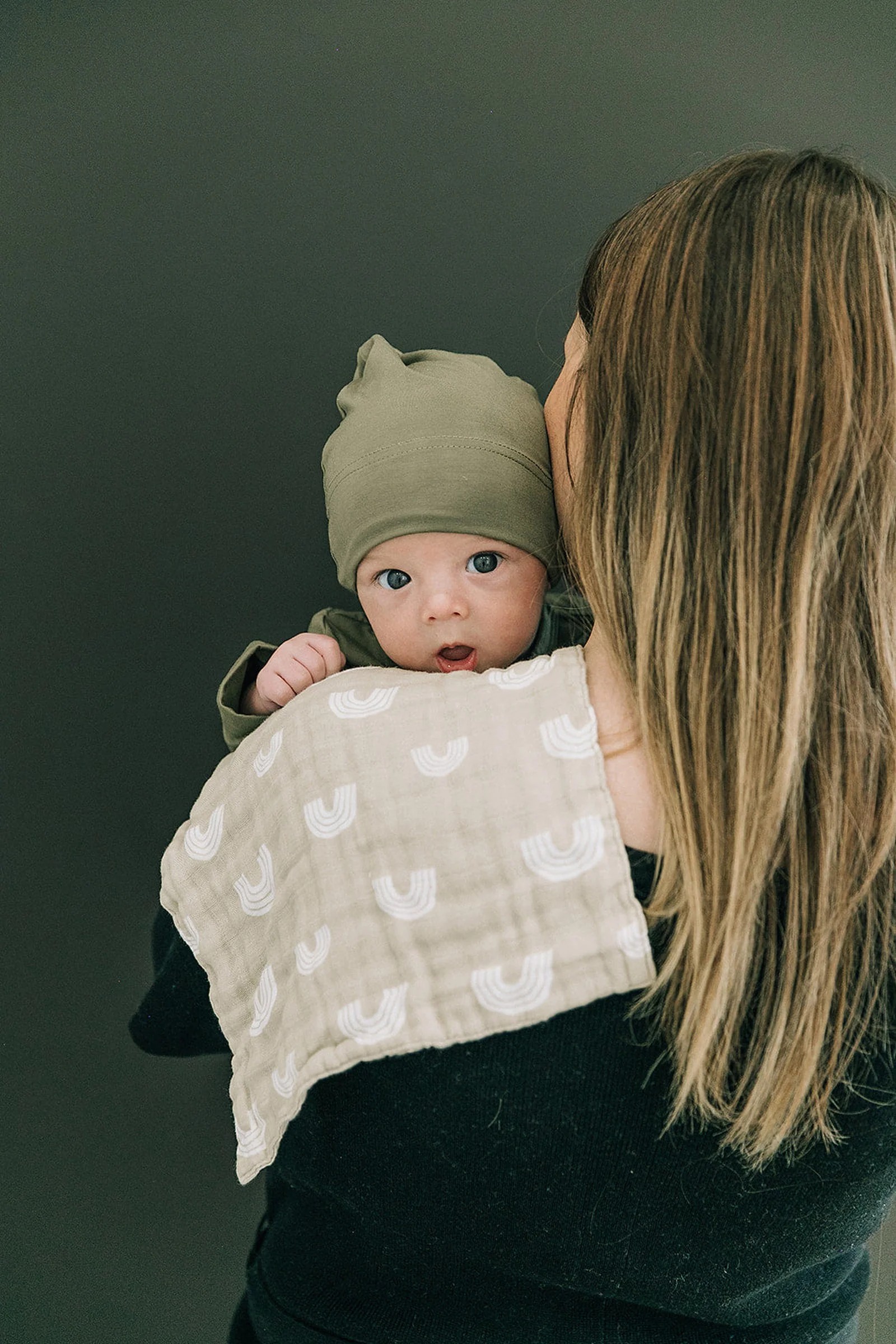 Olive Newborn Knot Hat | Bamboo | Newborn | Baby Essentials - Image 3