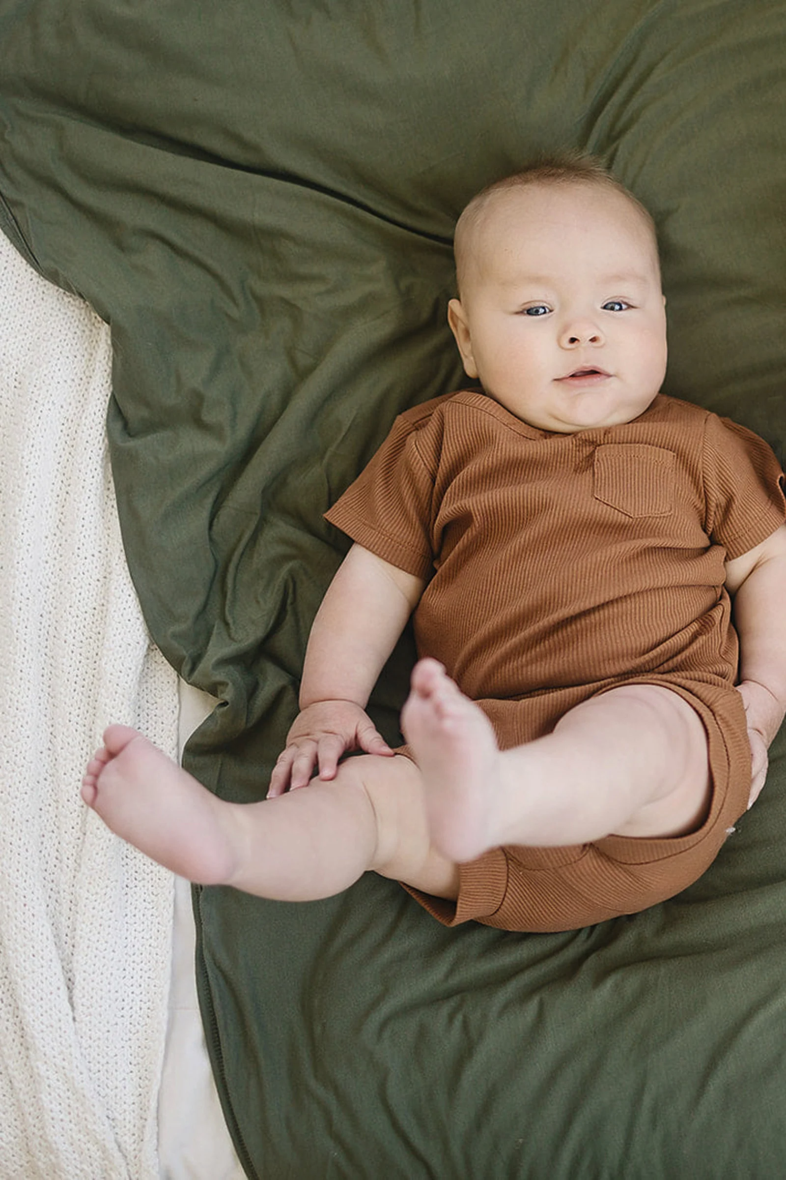 Mebie Baby Olive Lap Quilt, Bamboo, Baby Essentials, Gender Neutral