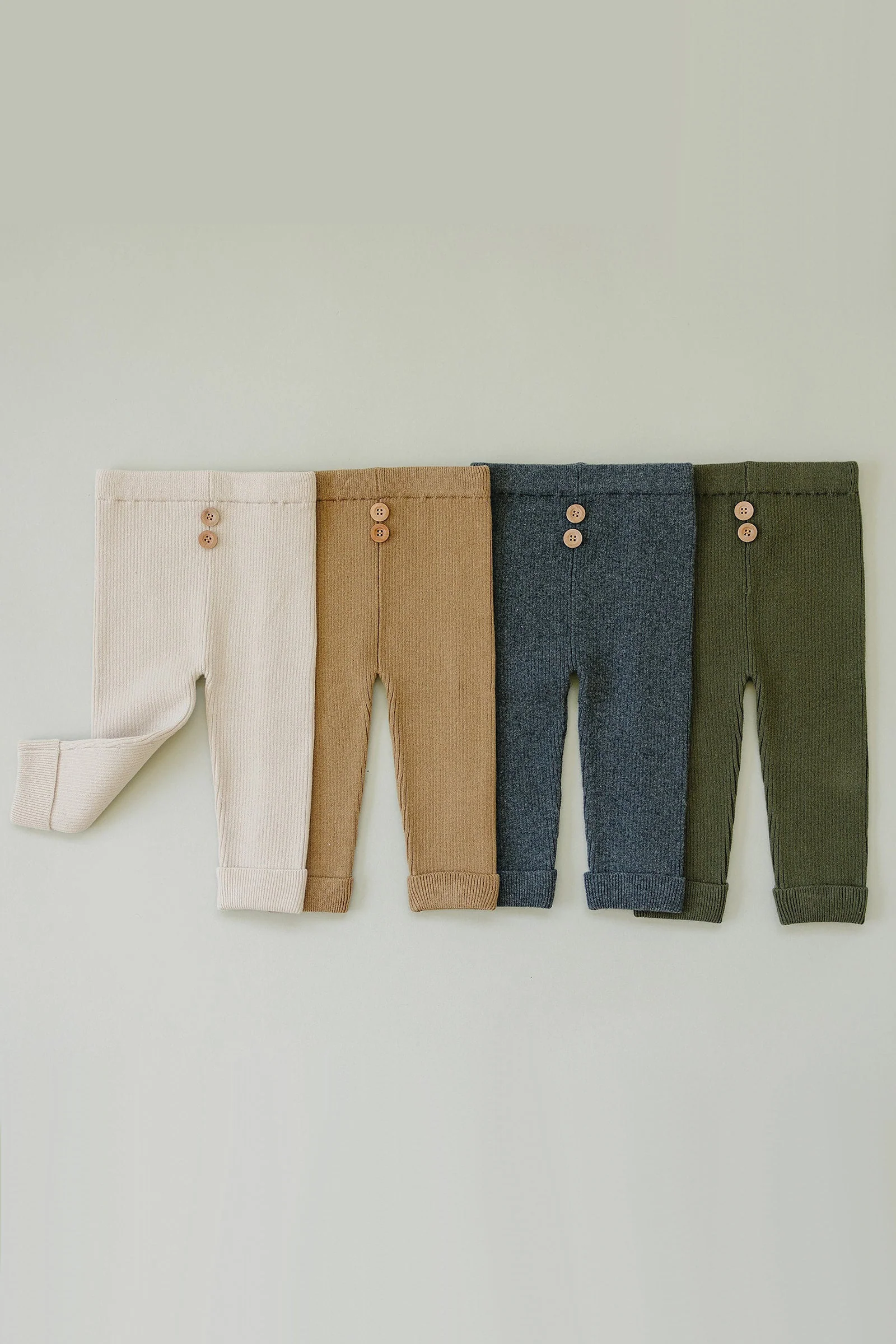 Mebie Baby Charcoal Knit Leggings, Organic Cotton, Gender Neutral, Baby, Toddler & Kids - Image 5