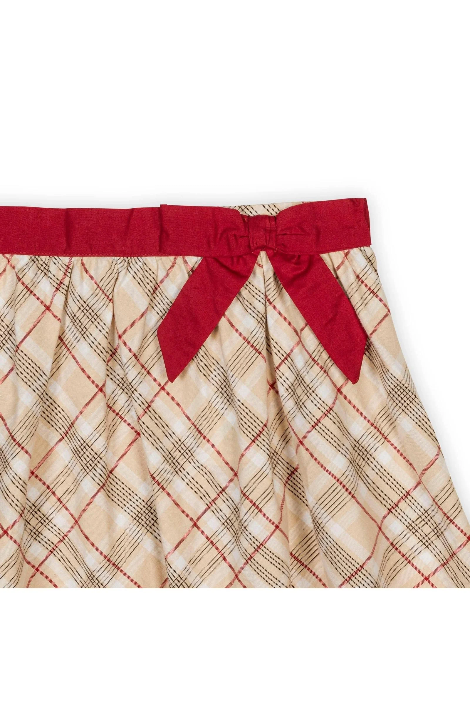 Hope & Henry Organic Cotton Bow Sash Party Skirt for Girls, Plaid, Toddler & Kids - Image 3