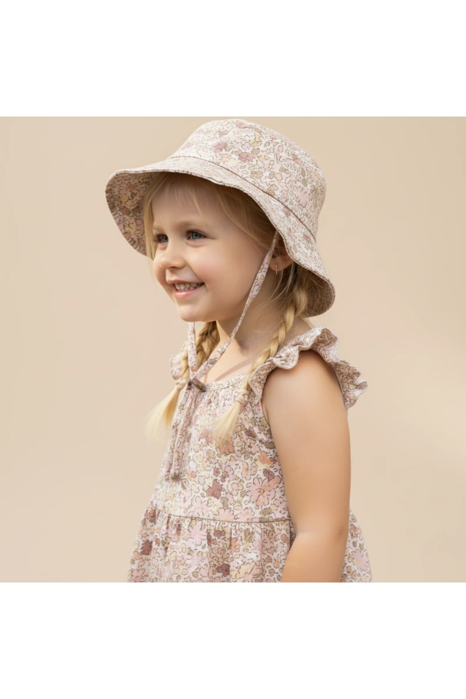 Organic Bucket Sun Hat - Pastel Bloom - Image 3