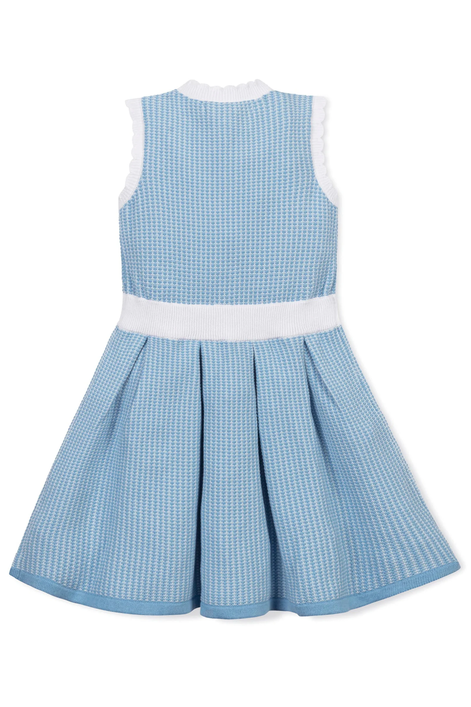 Hope & Henry Organic Cotton Button Front Tank Sweater Dress for Girls, Bluebell, Sizes 2T-12 - Image 4