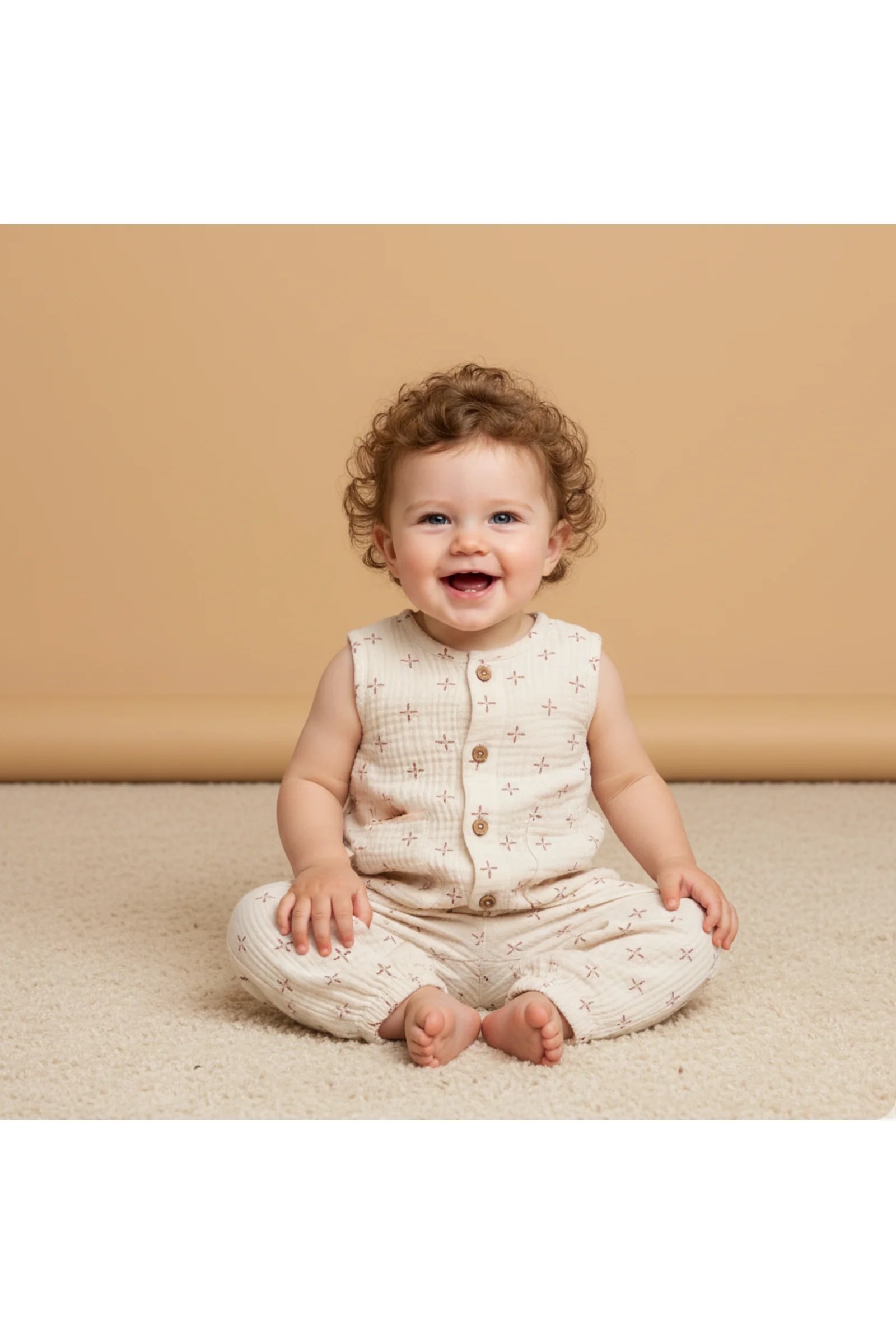 Organic Buttoned Jumpsuit - Cross - Image 3