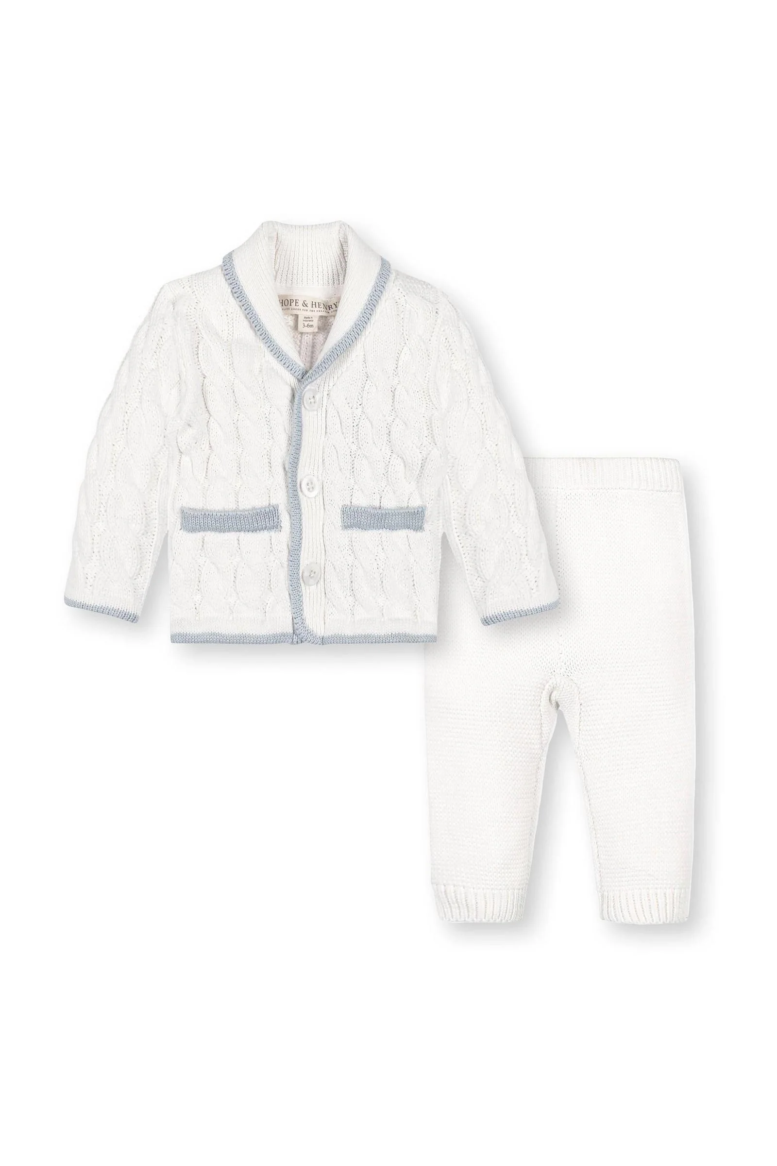 Baby Organic Cardigan, Legging, and Blanket 3-Piece Boxed Gift Set, Snow White - Image 3