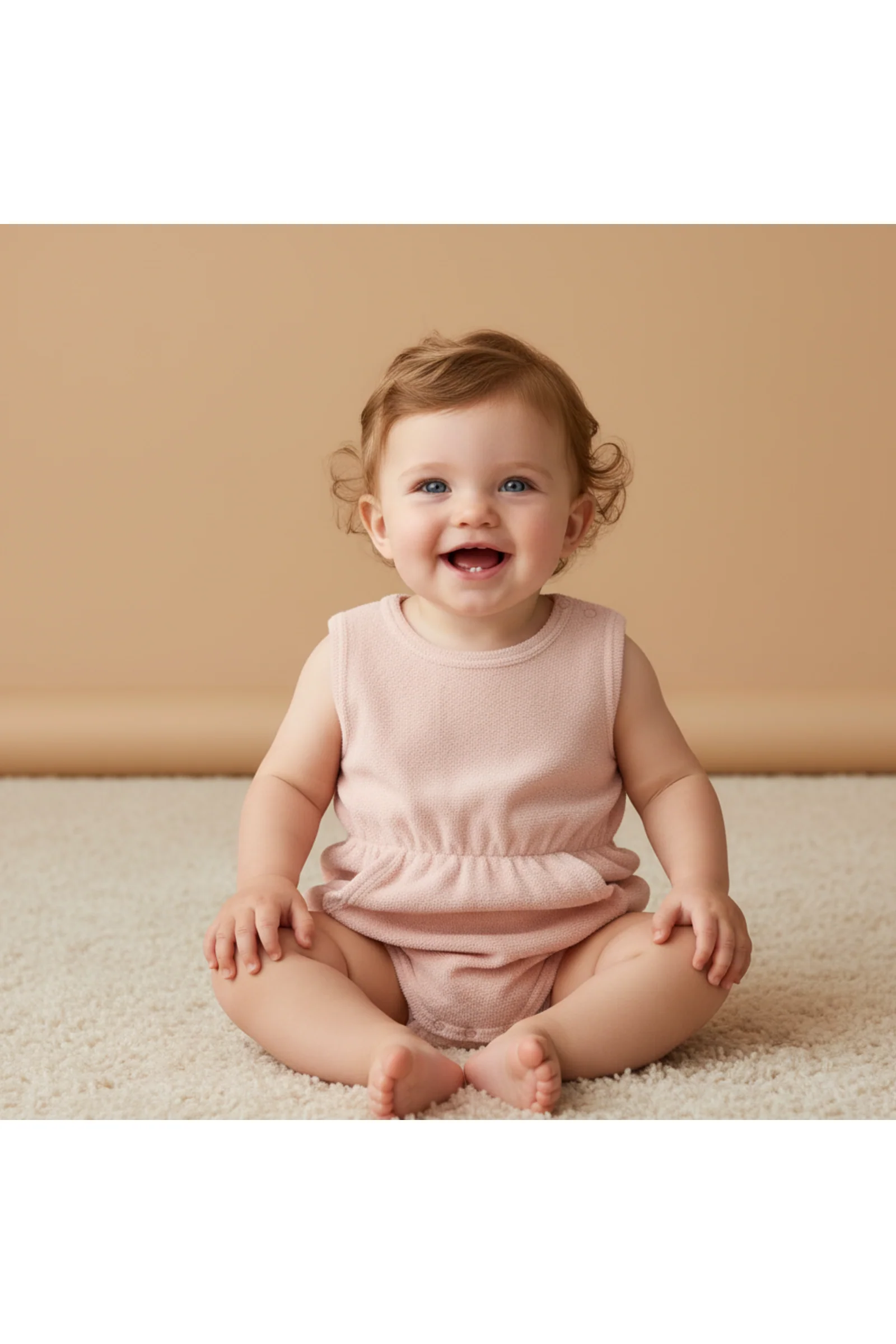 Organic Clinch Romper - Blush - Image 3