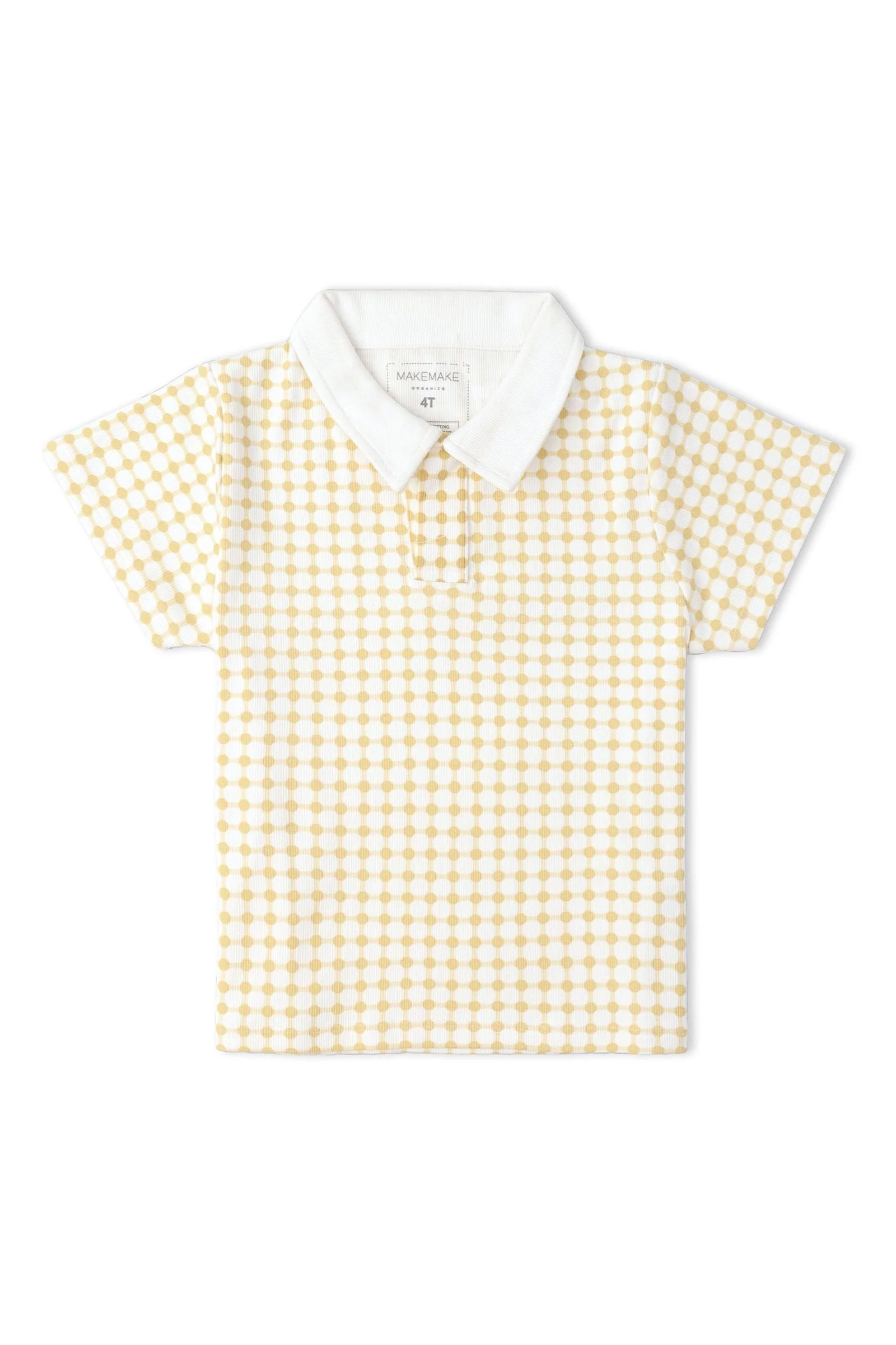 Organic Collar Tee & Shorts Set - Dotty Gingham - Image 5