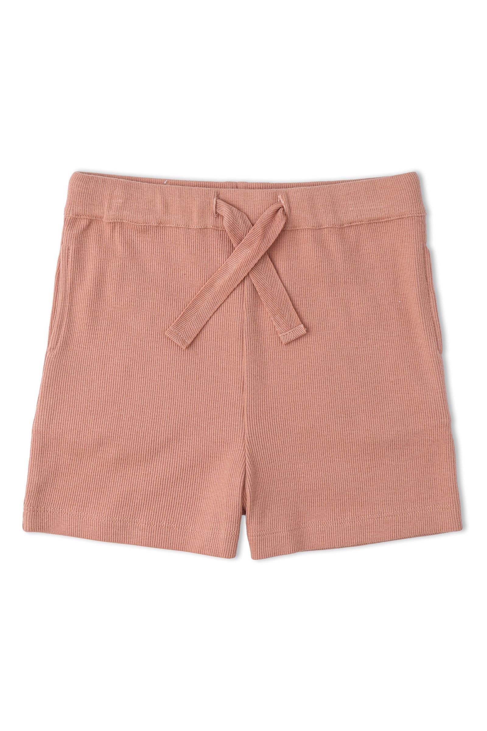 Organic Collar Tee & Shorts Set - Terra Stripes - Image 6