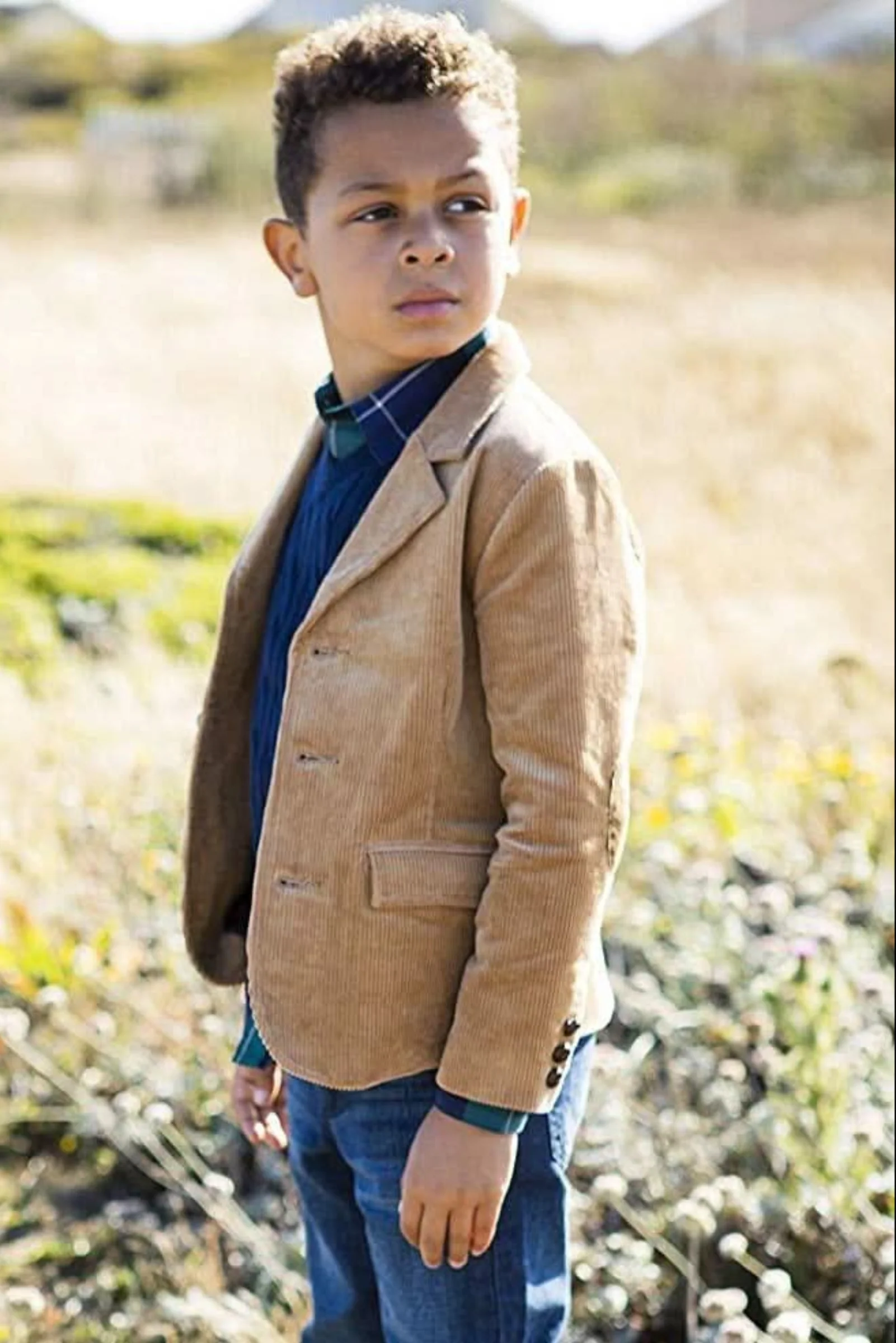 Hope & Henry Organic Corduroy Blazer for Boys, Medium Brown, Sizes 2T-12 - Image 3